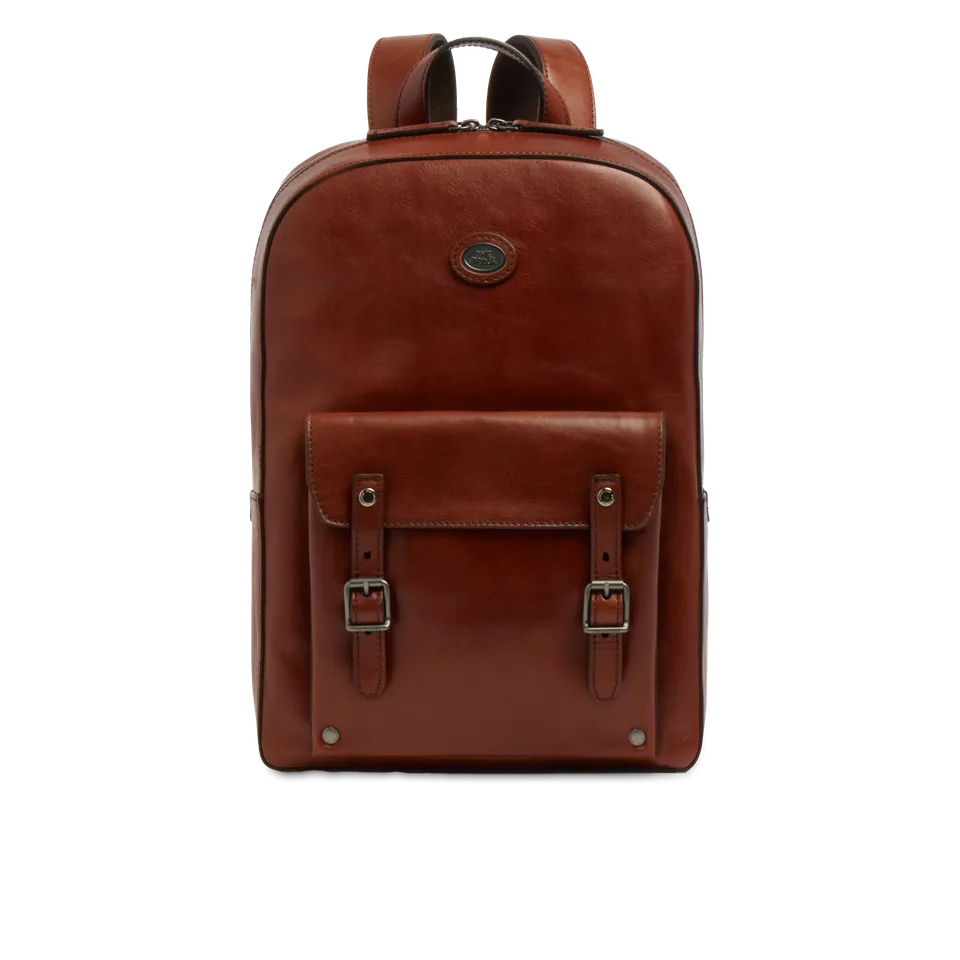 the-bridge-galileo-zaino-uomo-in-pelle-porta-pc-con-una-zip-marrone-rutenio image 1