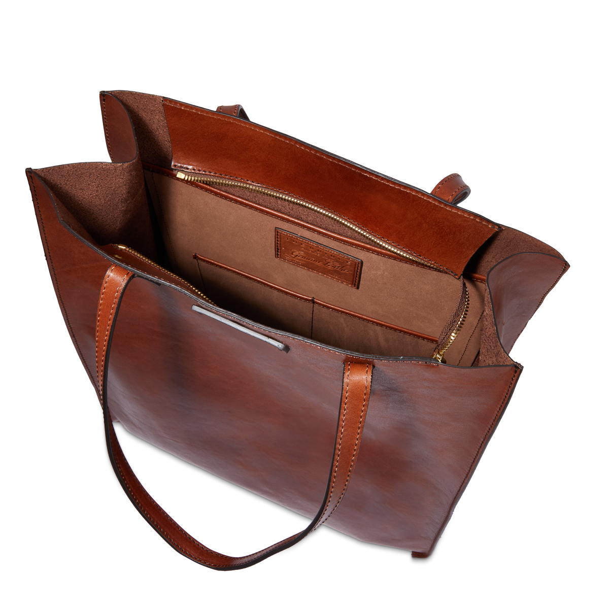 the-bridge-mirra-borsa-shopper-in-pelle-marrone-oro image 4