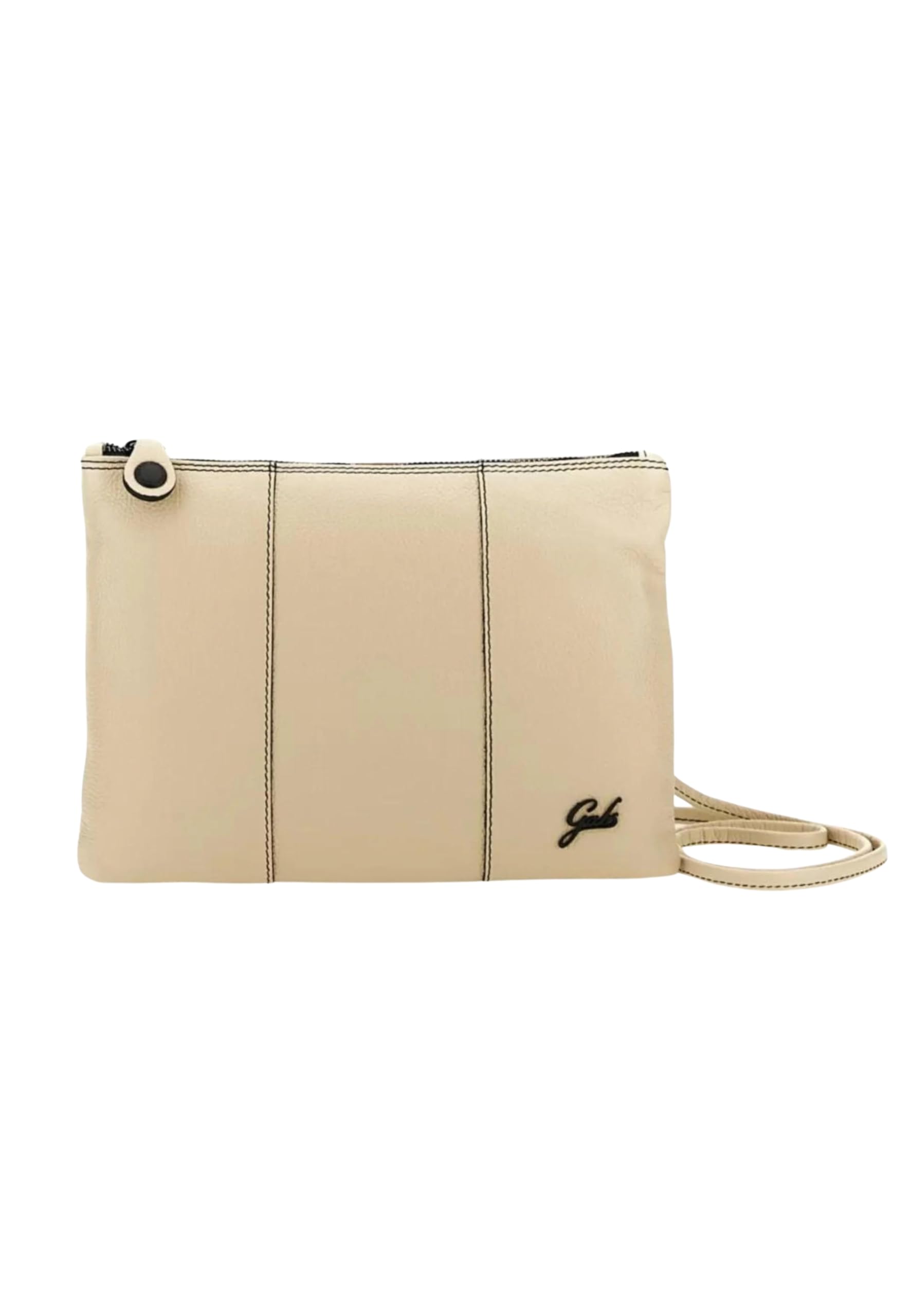 gabs-beyonc-pochette-tracolla-m-burro-logo-black-in-pelle-con-zip image 4