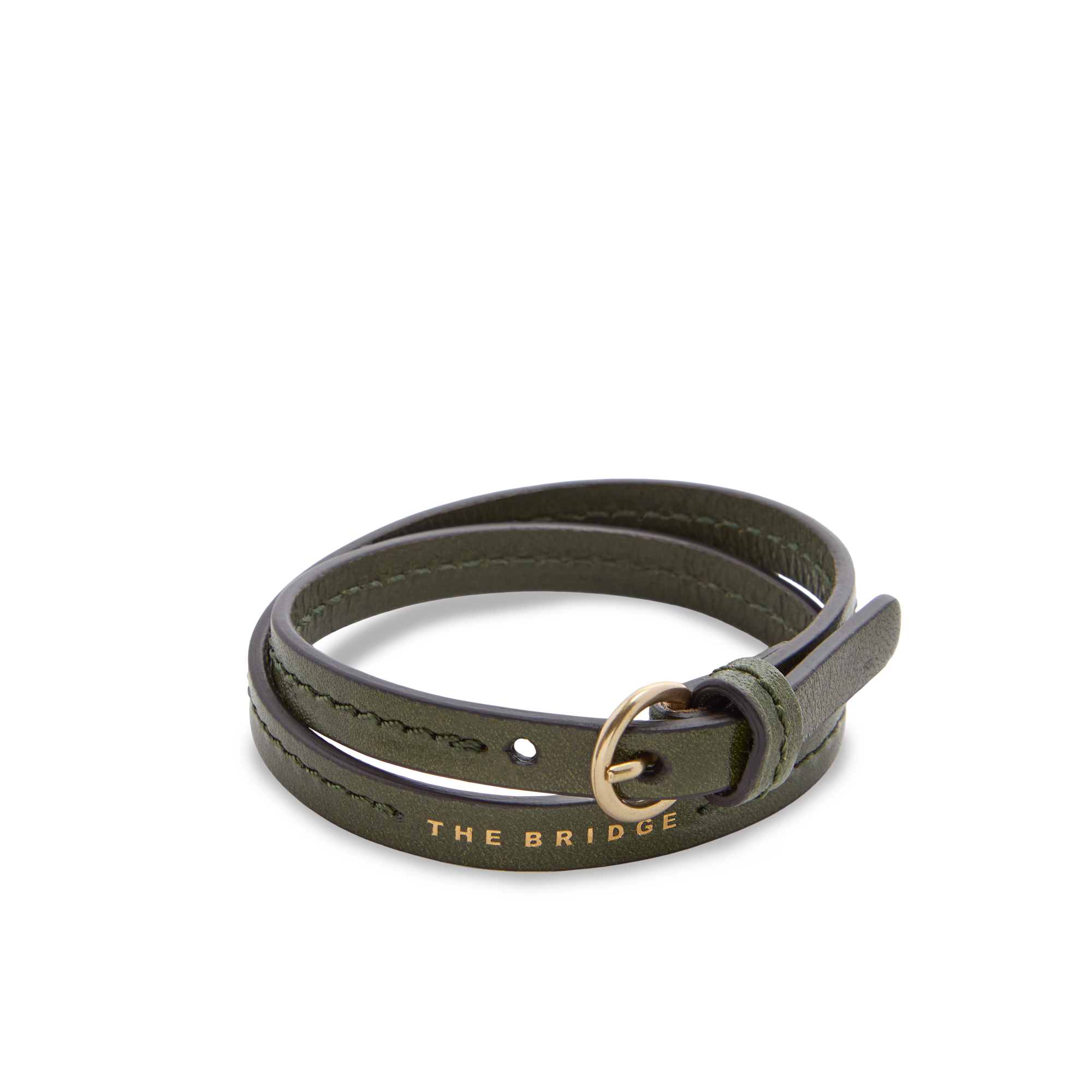 the-bridge-braccialetto-in-pelle-maggiorana-con-oro-uomo-donna image 1