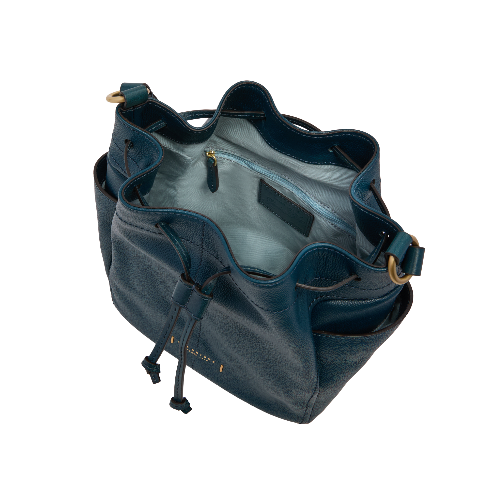the-bridge-letizia-borsa-secchiello-pelle-pavone-con-oro-donna image 4