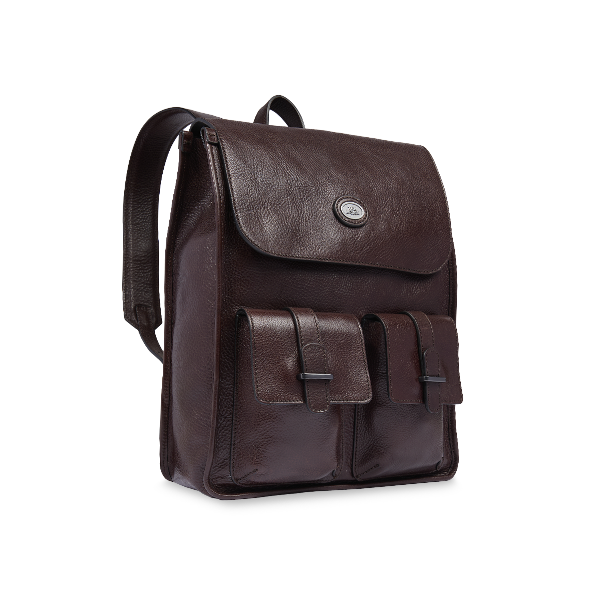 the-bridge-isaia-zaino-in-pelle-uomo-con-patta-e-doppie-tasche-frontali image 2