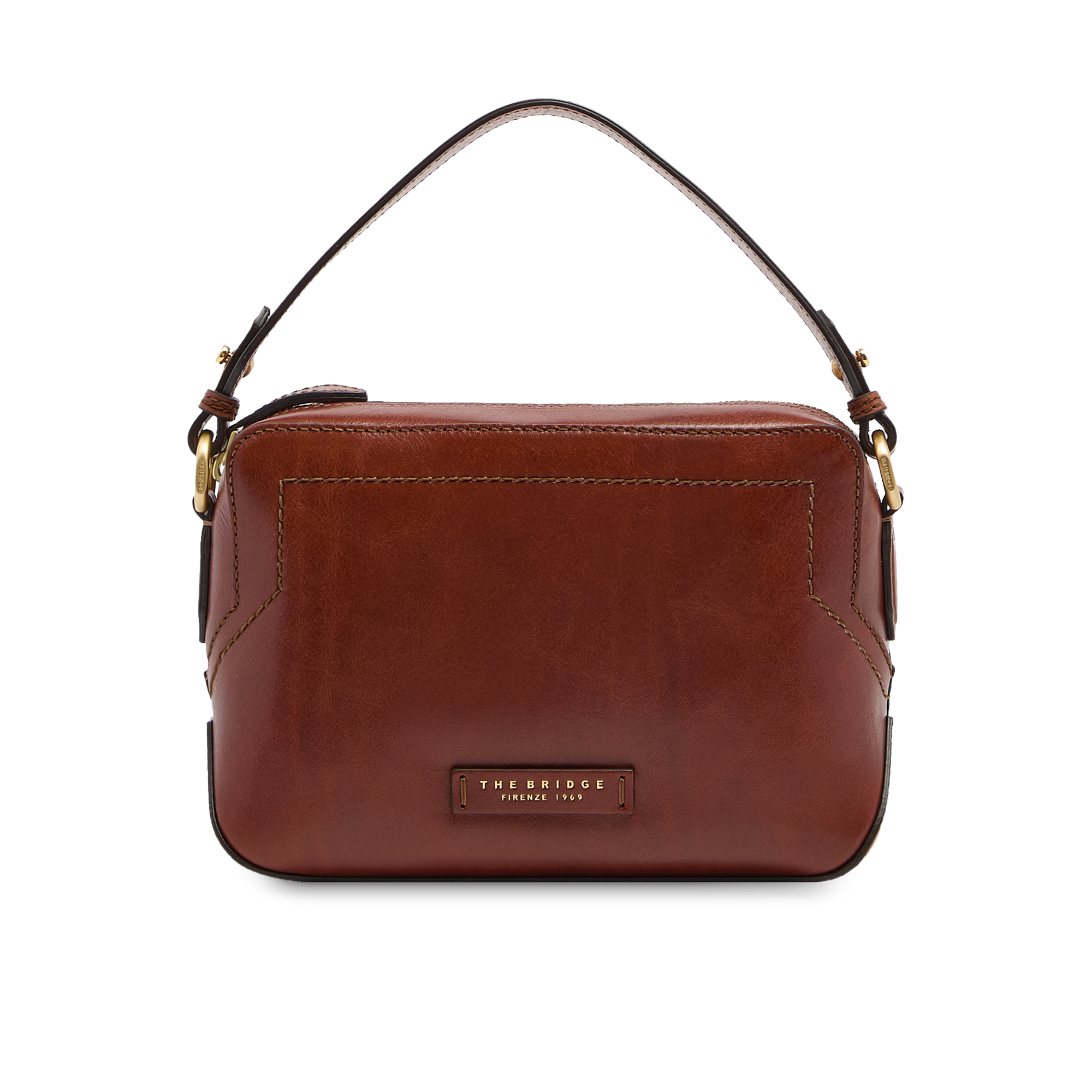 the-bridge-larissa-borsa-tracolla-donna-camera-case-in-pelle-marrone-con-zip image 1