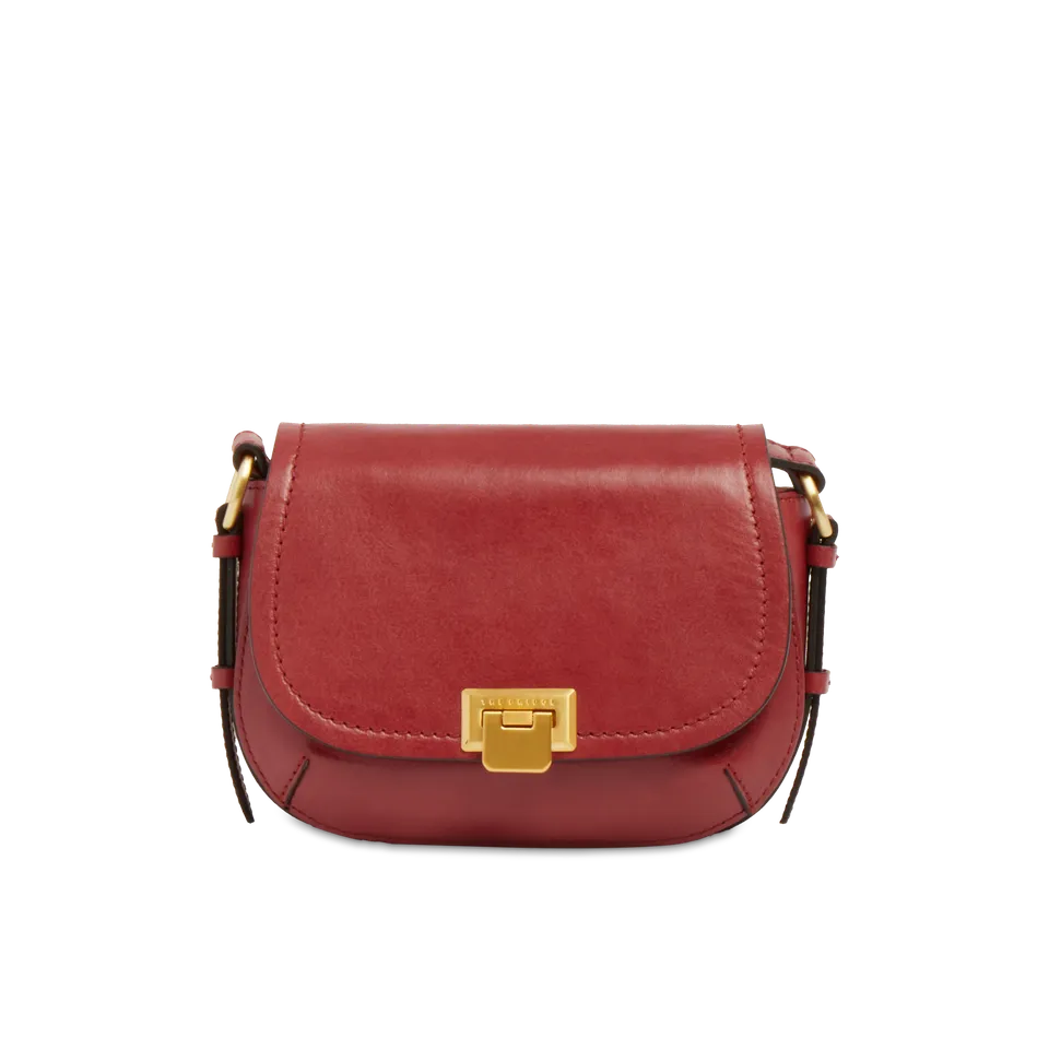 the-bridge-federica-borsa-tracolla-pelle-bovina-mattone-oro image 1