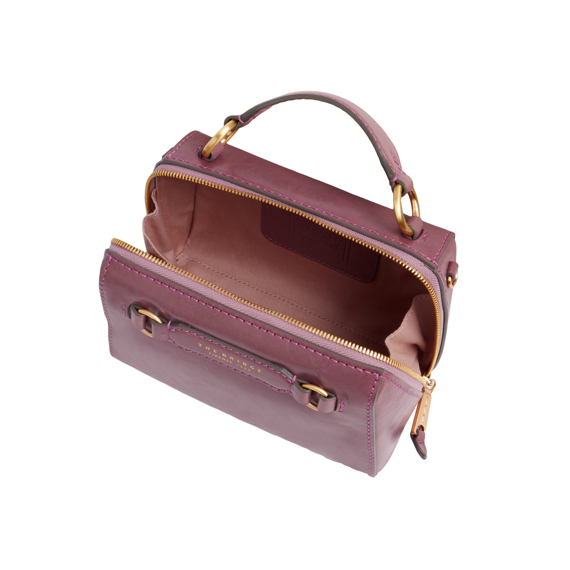 the-bridge-laura-borsa-a-mano-in-pelle-orchidea-con-tracolla-removibile image 4