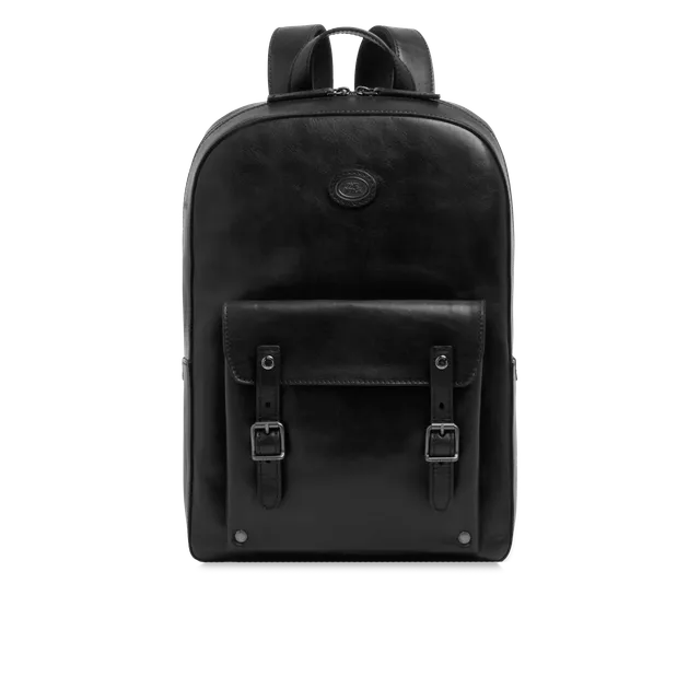 the-bridge-galileo-zaino-in-pelle-porta-pc-uomo-una-zip-nero-rutenio image 1