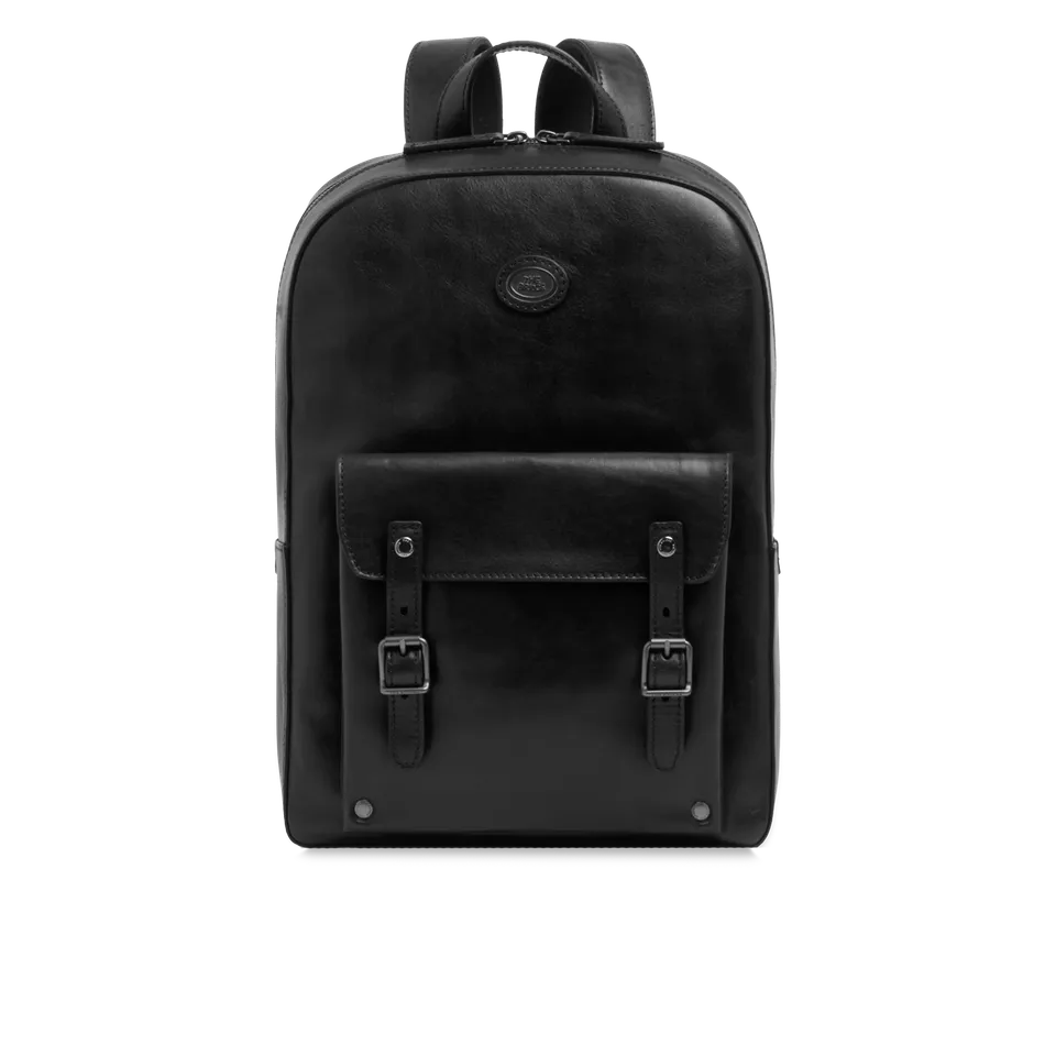 the-bridge-galileo-zaino-in-pelle-porta-pc-uomo-una-zip-nero-rutenio image 1
