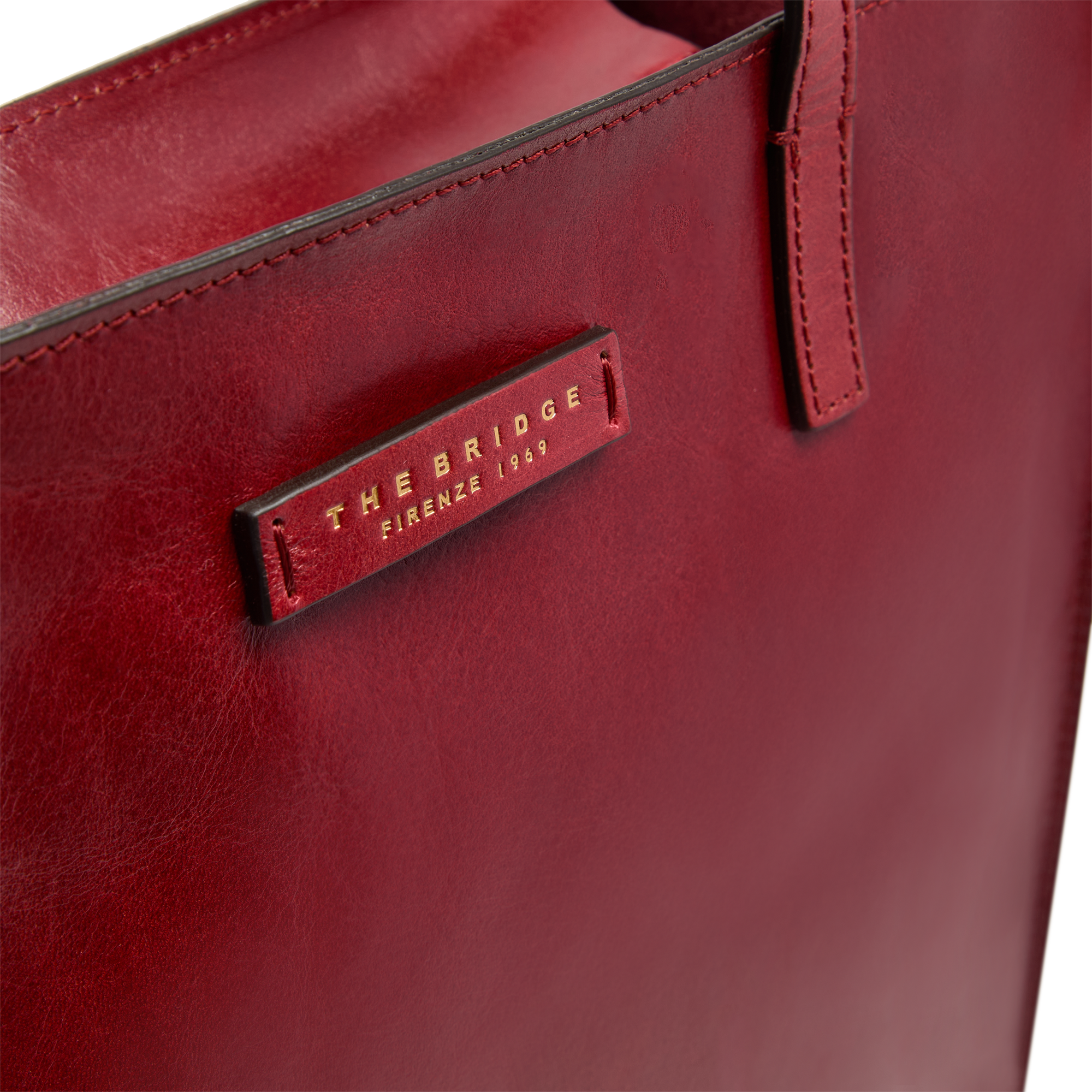 the-bridge-cuore-borsa-shopper-in-pelle-donna-mattone-con-oro image 5