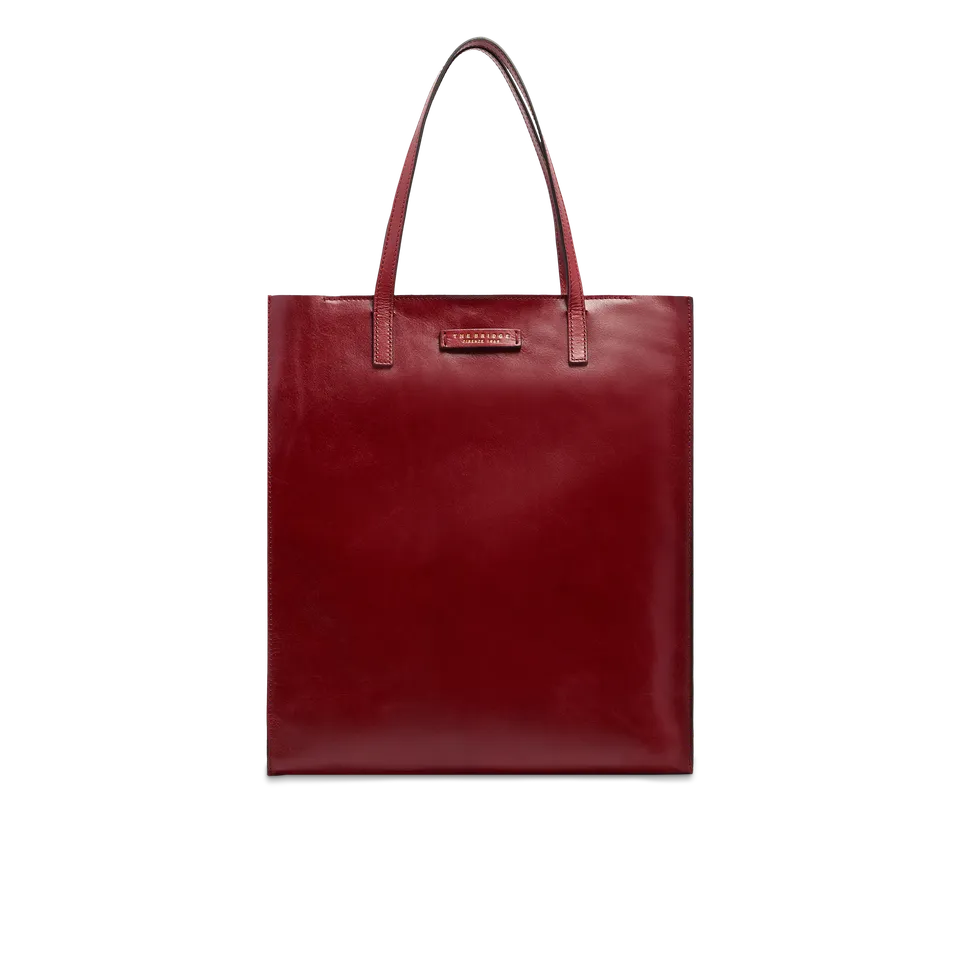 the-bridge-cuore-borsa-shopper-in-pelle-donna-mattone-con-oro image 1