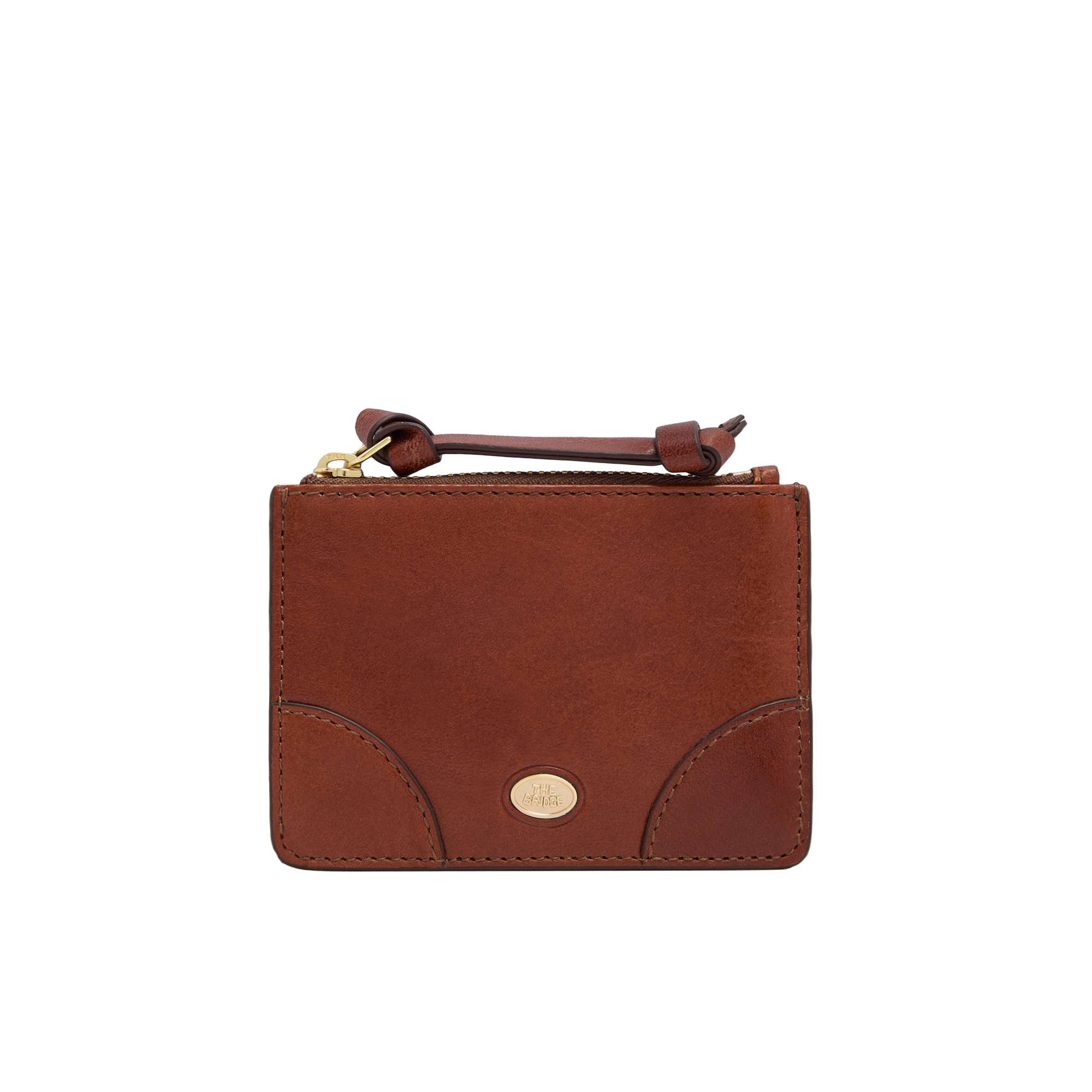 the-bridge-story-donna-portacarte-in-pelle-marrone-oro image 1