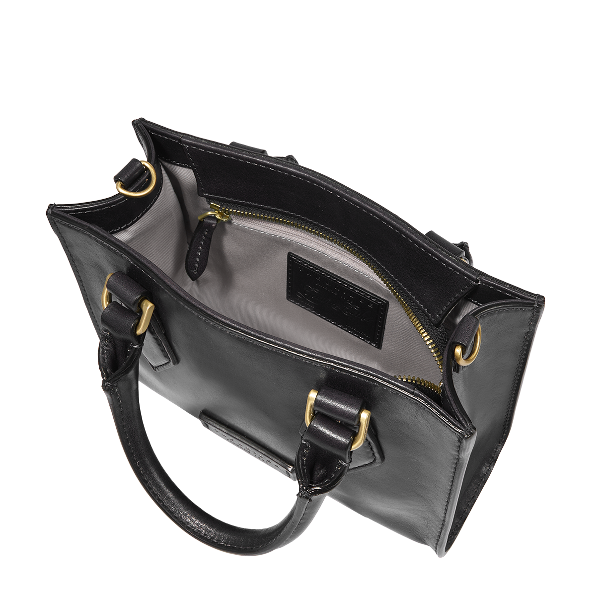 the-bridge-ida-borsa-a-mano-donna-in-pelle-nera-con-tracolla-removibile image 4