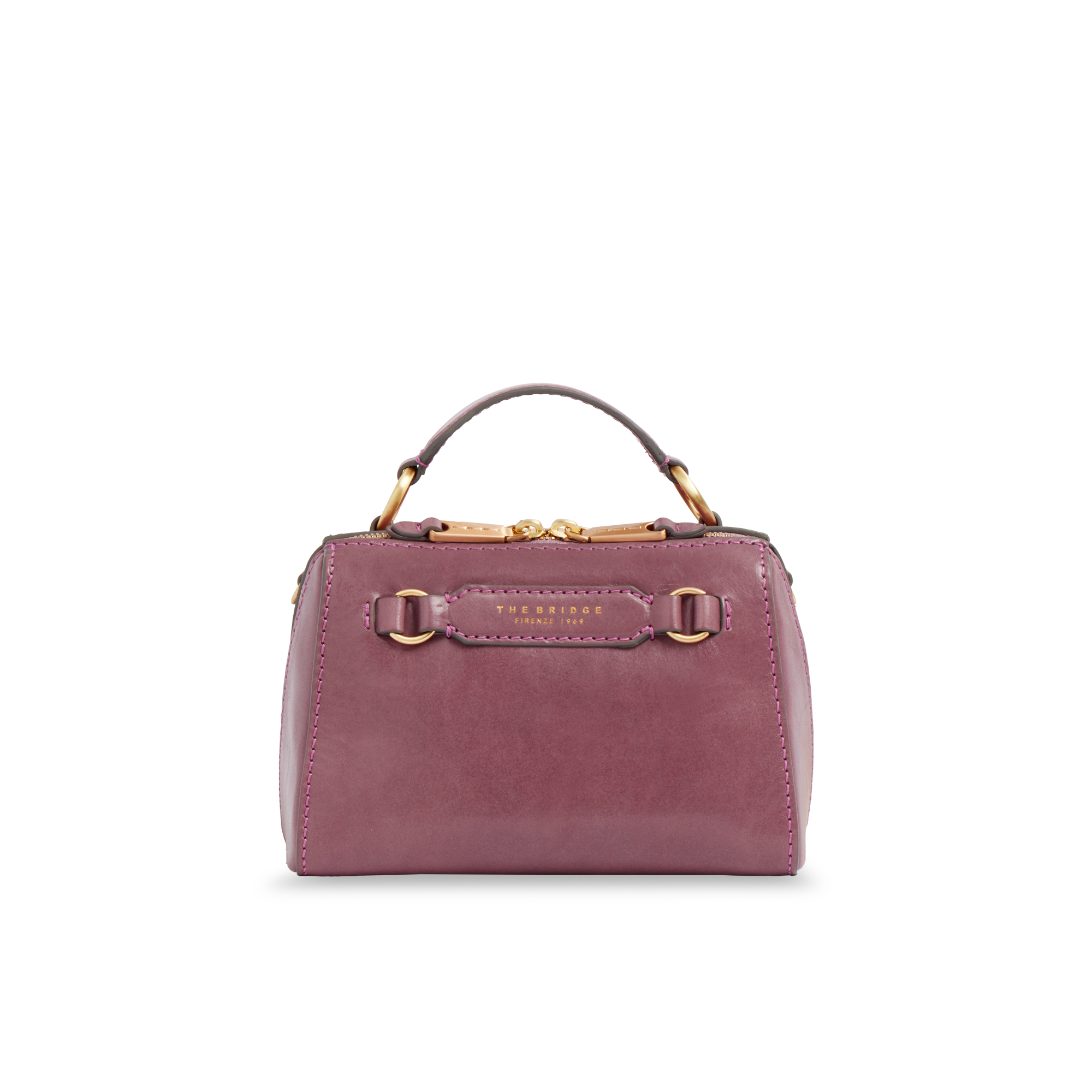 the-bridge-laura-borsa-a-mano-in-pelle-orchidea-con-tracolla-removibile image 1
