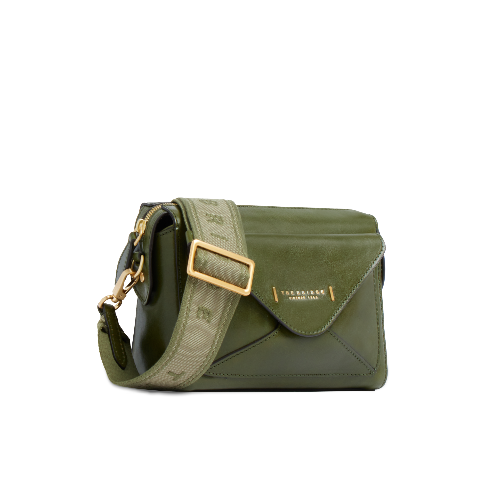 the-bridge-frida-borsa-tracolla-camera-case-in-pelle-verde-maggiorana-oro image 6