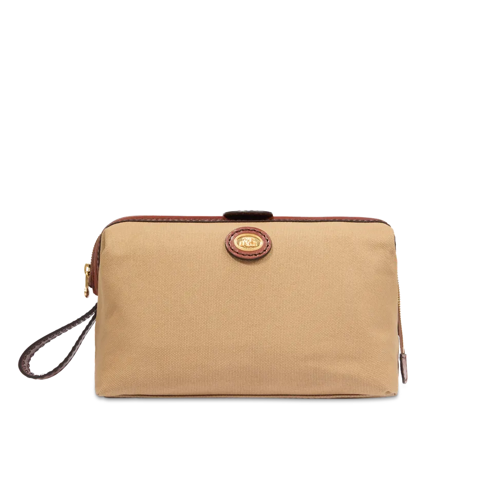 the-bridge-beauty-case-in-pelle-e-tessuto-naturale-marrone-oro image 1