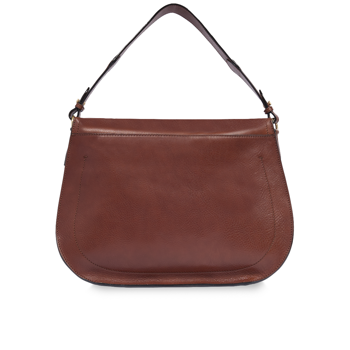 the-bridge-isadora-borsa-a-spalla-in-pelle-grande-con-patta-frontale-marrone-oro image 3