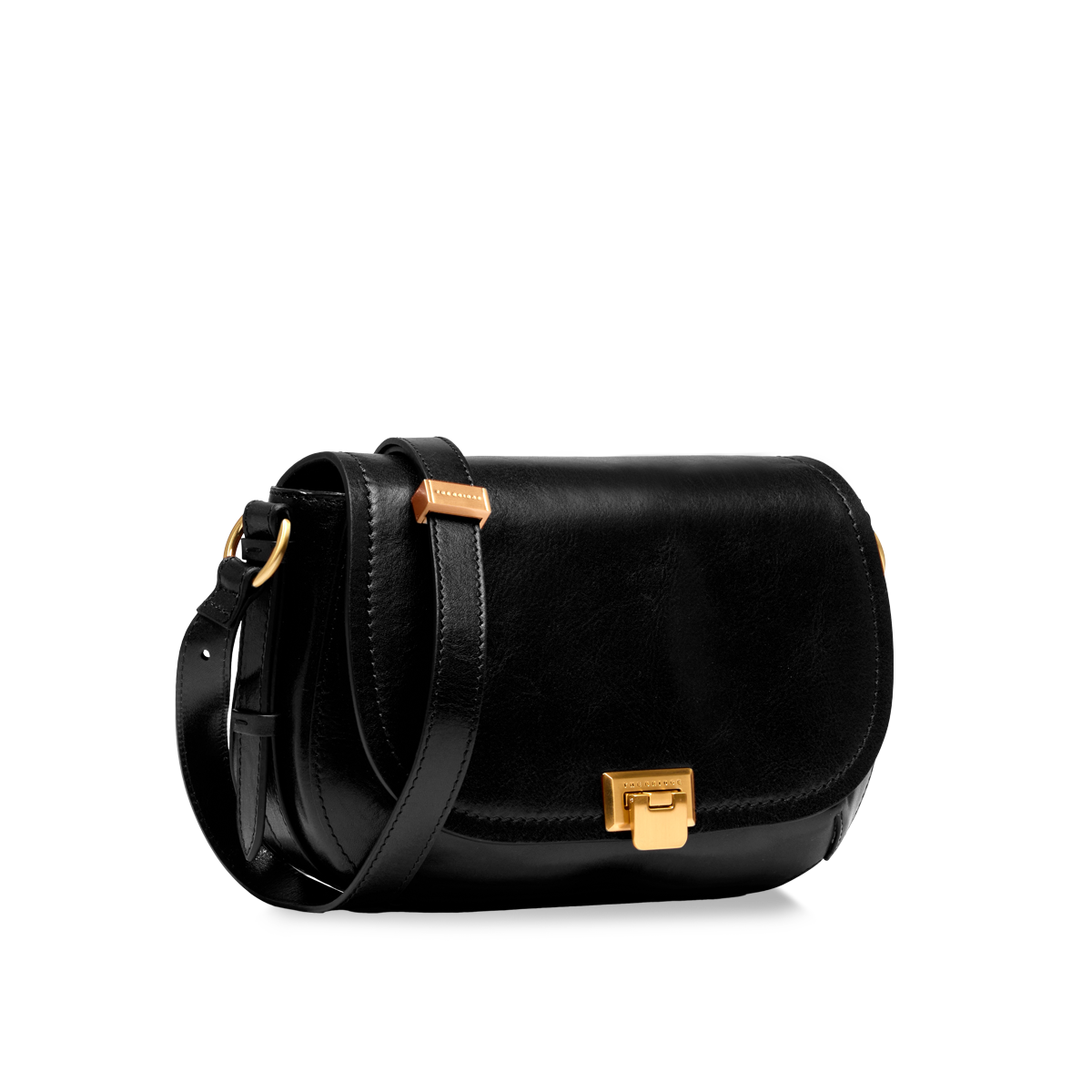 the-bridge-federica-borsa-a-tracolla-in-pelle-nero-oro image 2