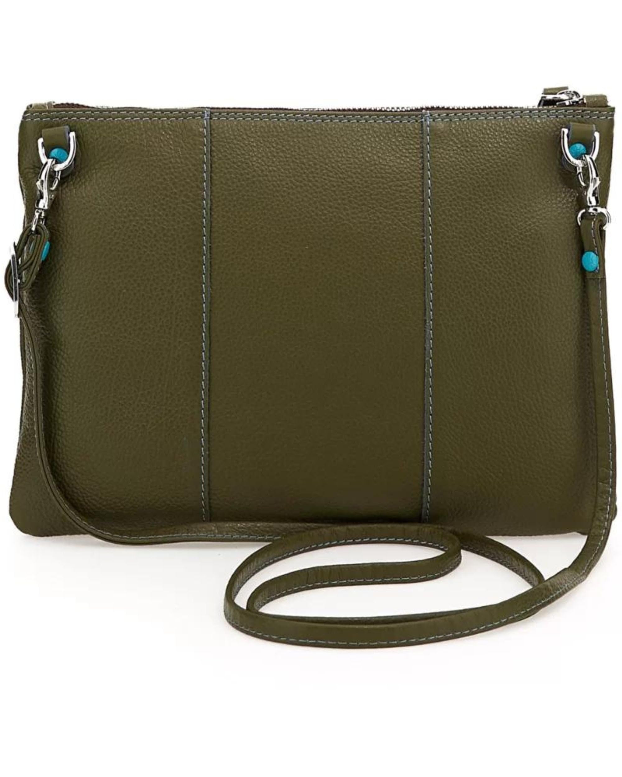 gabs-beyonce-m-basic-borsa-tracolla-pochette-donna-in-pelle-verde-prezzemolo image 3