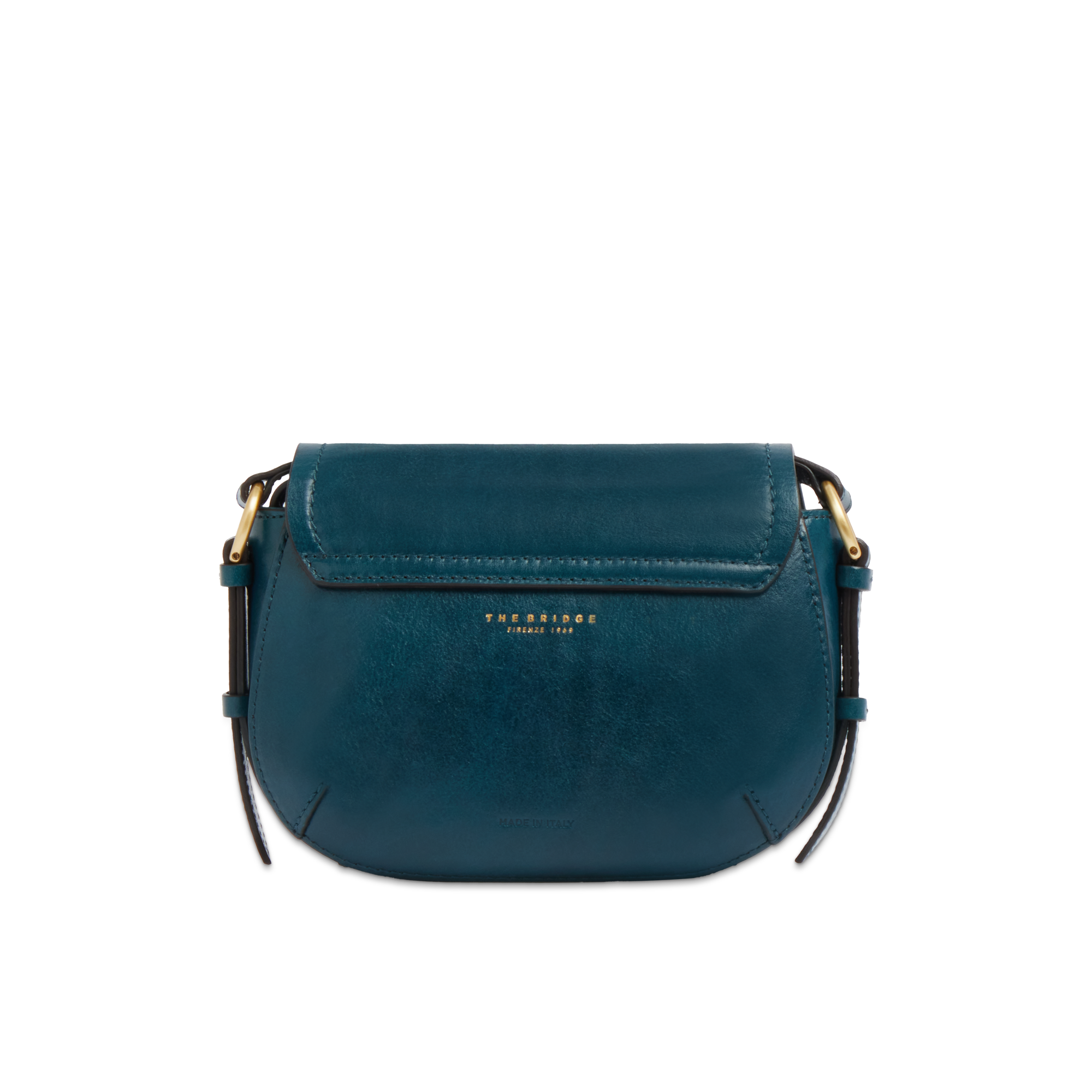 the-bridge-federica-borsa-tracolla-pelle-bovina-pavone-oro image 3