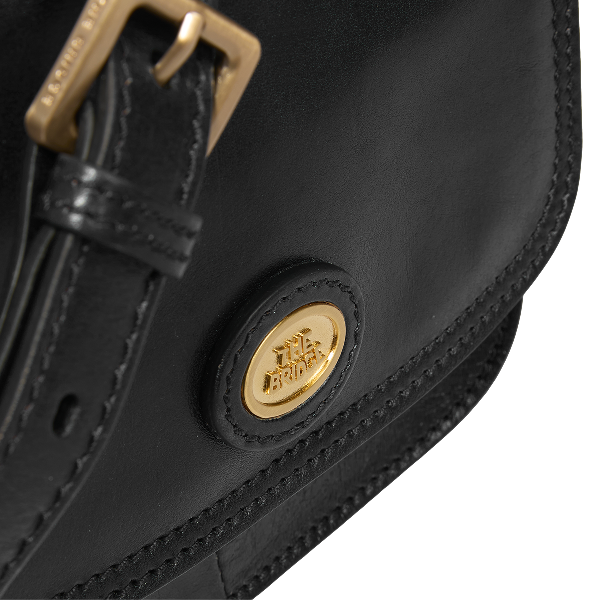 the-bridge-borsa-tracolla-pelle-a-scomparti-small-size-nero-oro-donna image 5