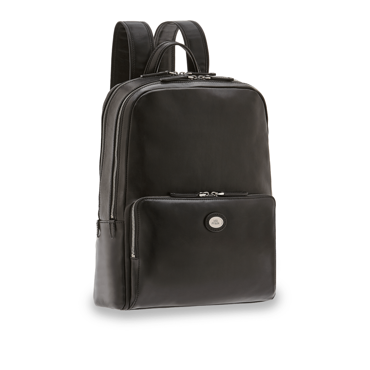 the-bridge-zaino-uomo-in-pelle-nero-porta-pc-a-due-zip image 1