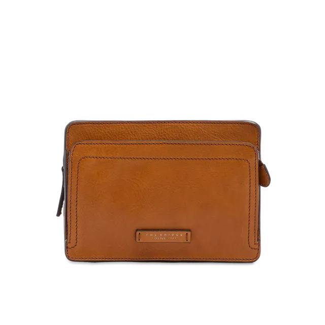 the-bridge-leone-pochette-in-pelle-uomo-cognac-rutenio-scuro image 1