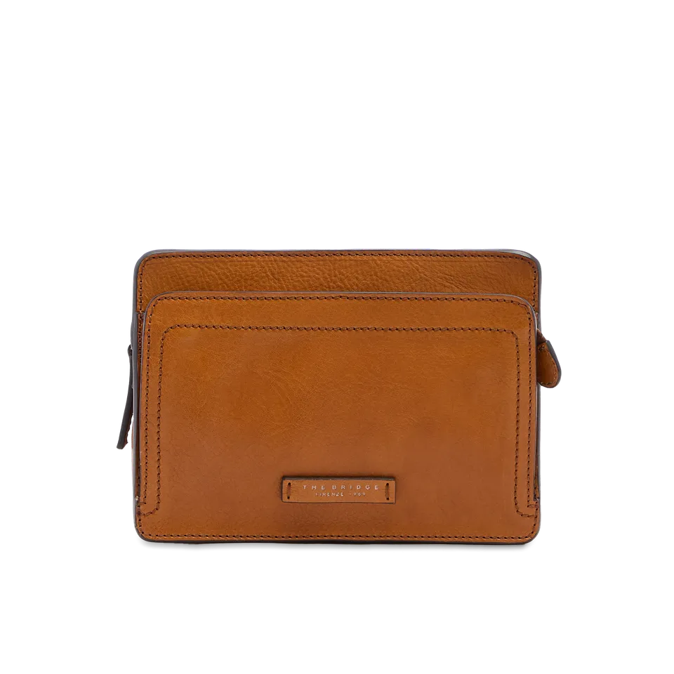 the-bridge-leone-pochette-in-pelle-uomo-cognac-rutenio-scuro image 1