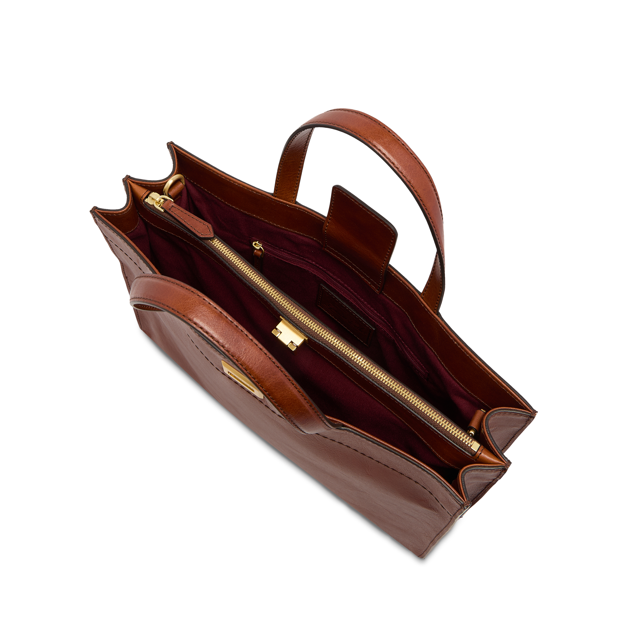 the-bridge-leila-borsa-a-mano-in-pelle-con-tracolla-removibile-marrone-oro image 4