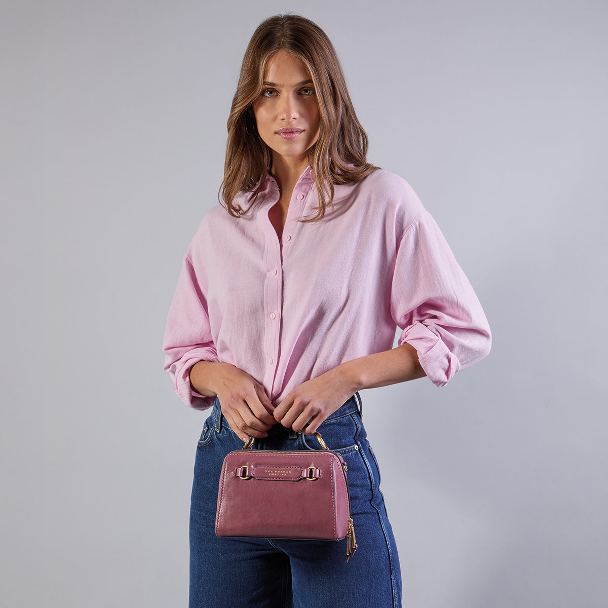 the-bridge-laura-borsa-a-mano-in-pelle-orchidea-con-tracolla-removibile image 7