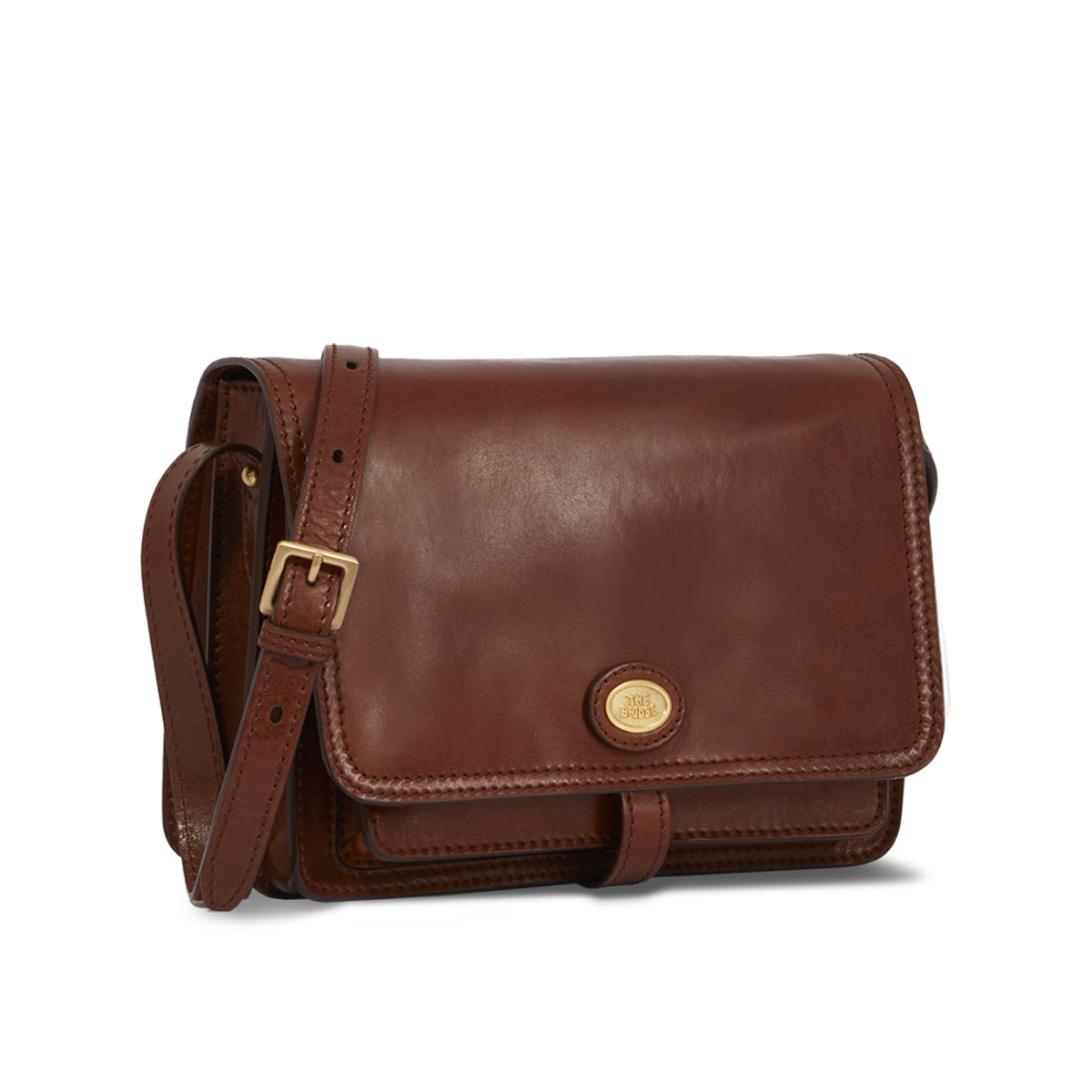 the-bridge-story-borsa-in-pelle-a-tracolla-a-scomparti-marrone-oro image 2