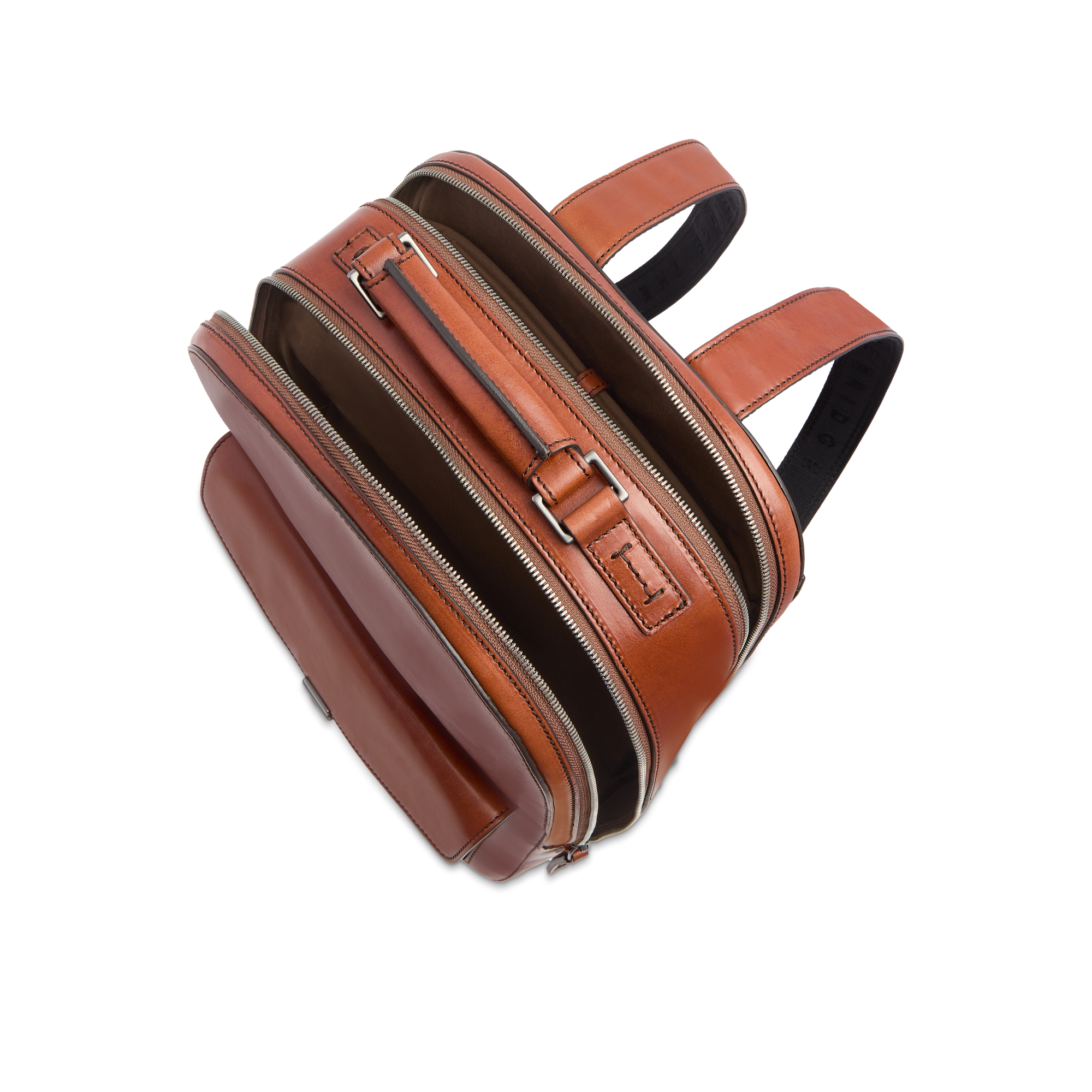 the-bridge-zaino-in-pelle-uomo-porta-pc-due-zip-marrone-rutenio-scuro image 4