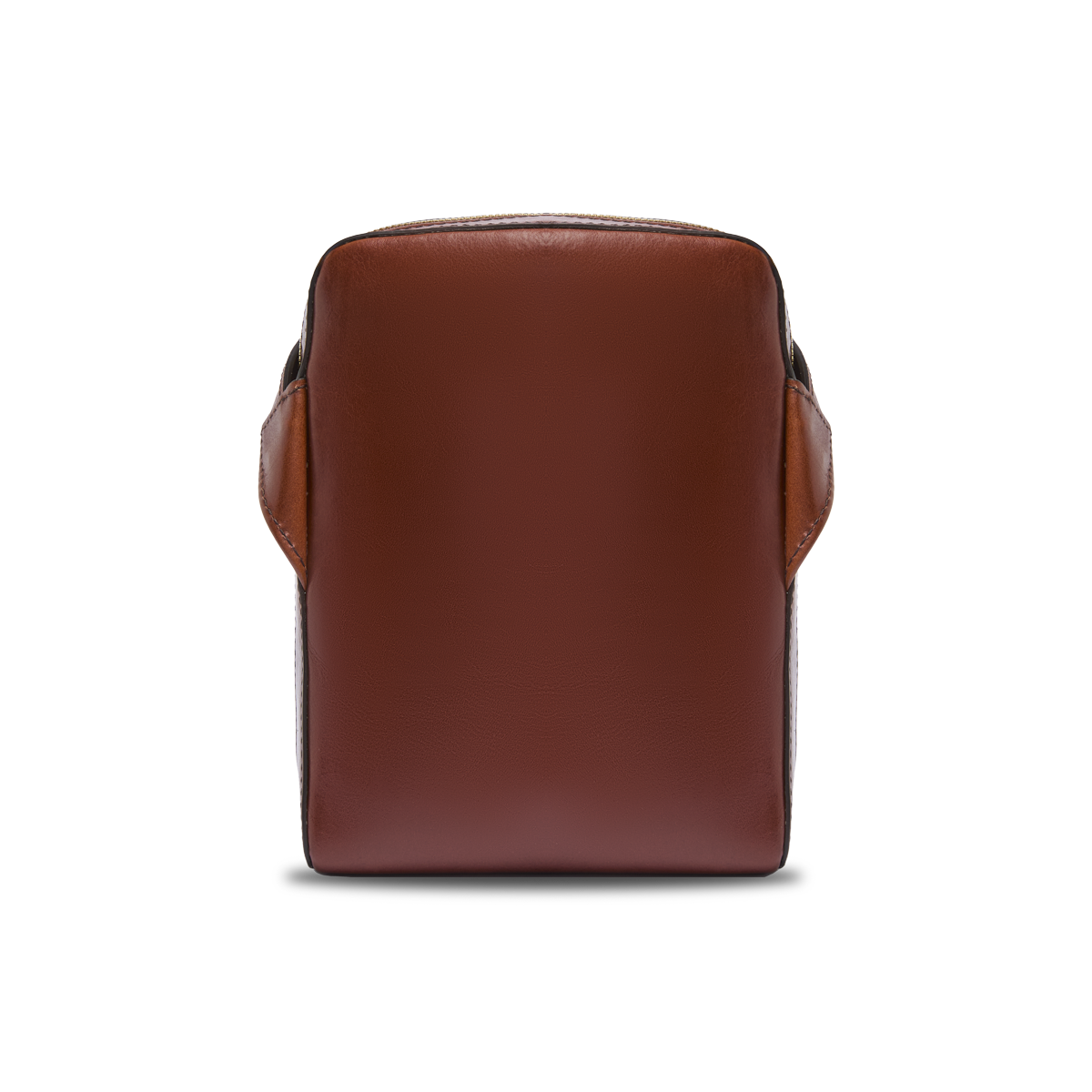 the-bridge-story-uomo-tracolla-in-pelle-bovina-con-zip-frontale-marrone-oro image 3