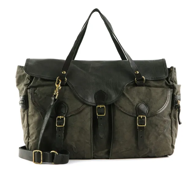 campomaggi-mercurio-weekender-verde-militare-grigio image 1