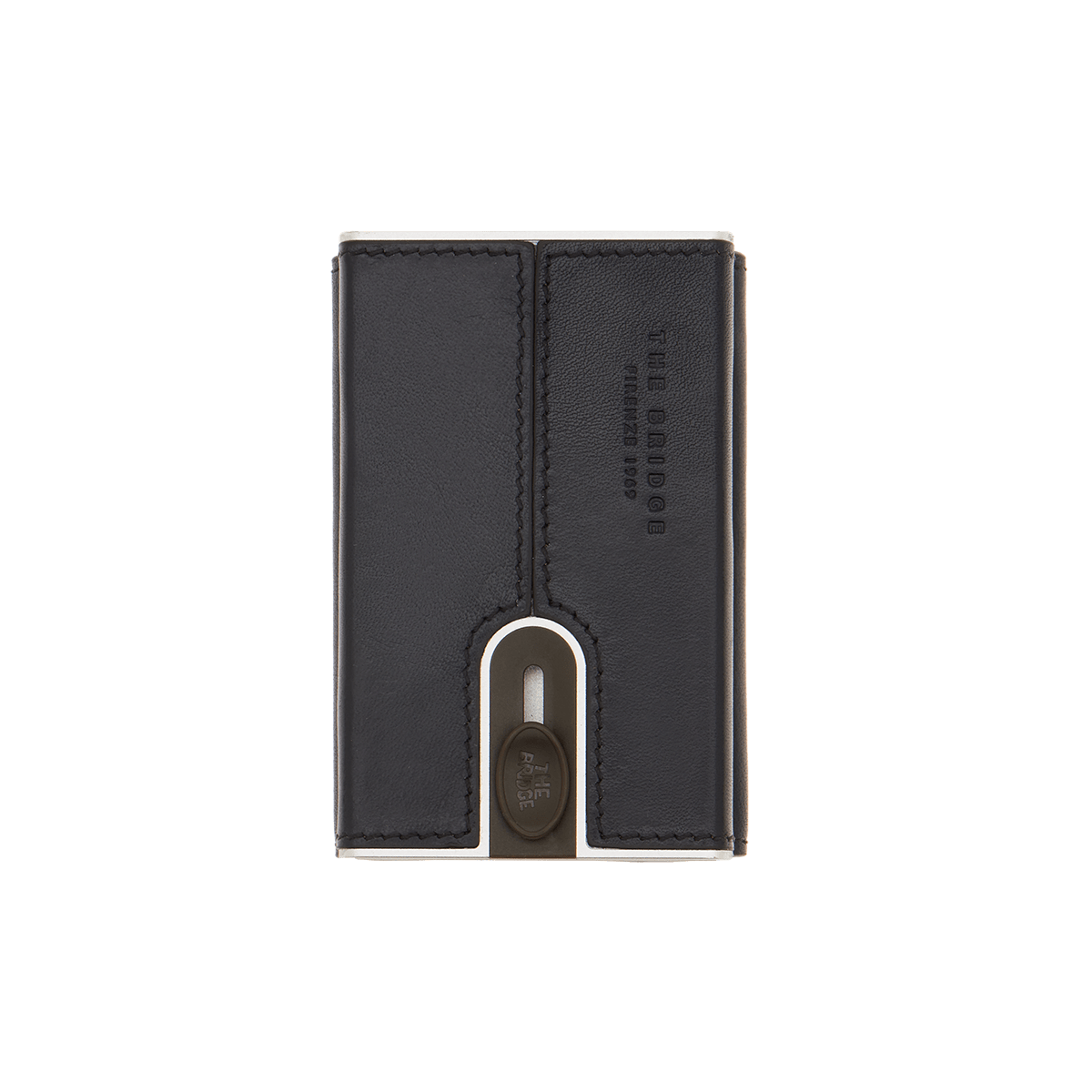 the-bridge-portacarte-in-pelle-a-scatto-con-protezione-rfid-blu-navy-rutenio image 1