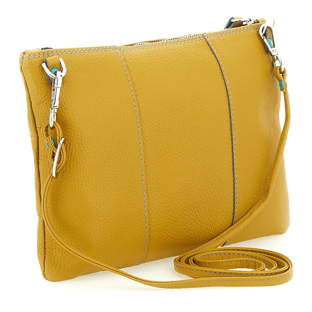 gabs-beyonce-s-pochette-tracolla-donna-in-pelle-bull-basic-miele image 2