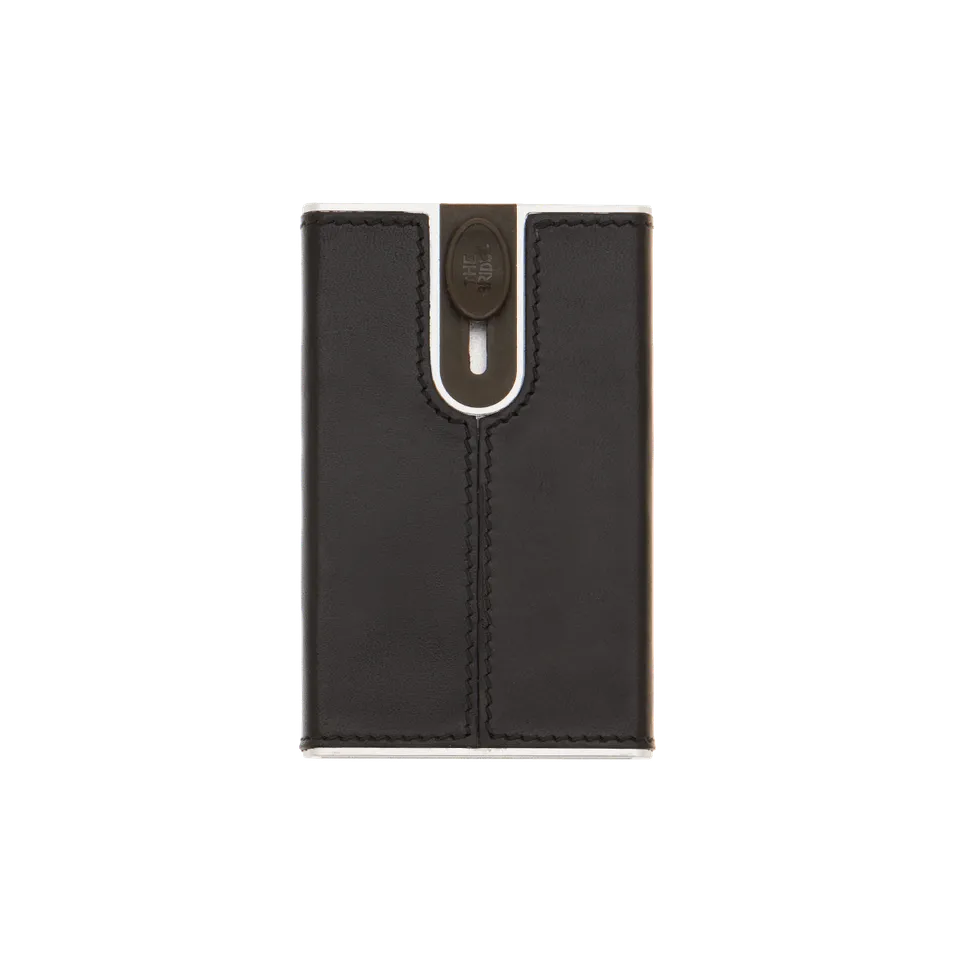 the-bridge-portacarte-a-scatto-in-pelle-nero-rutenio-con-protezione-rfid image 1