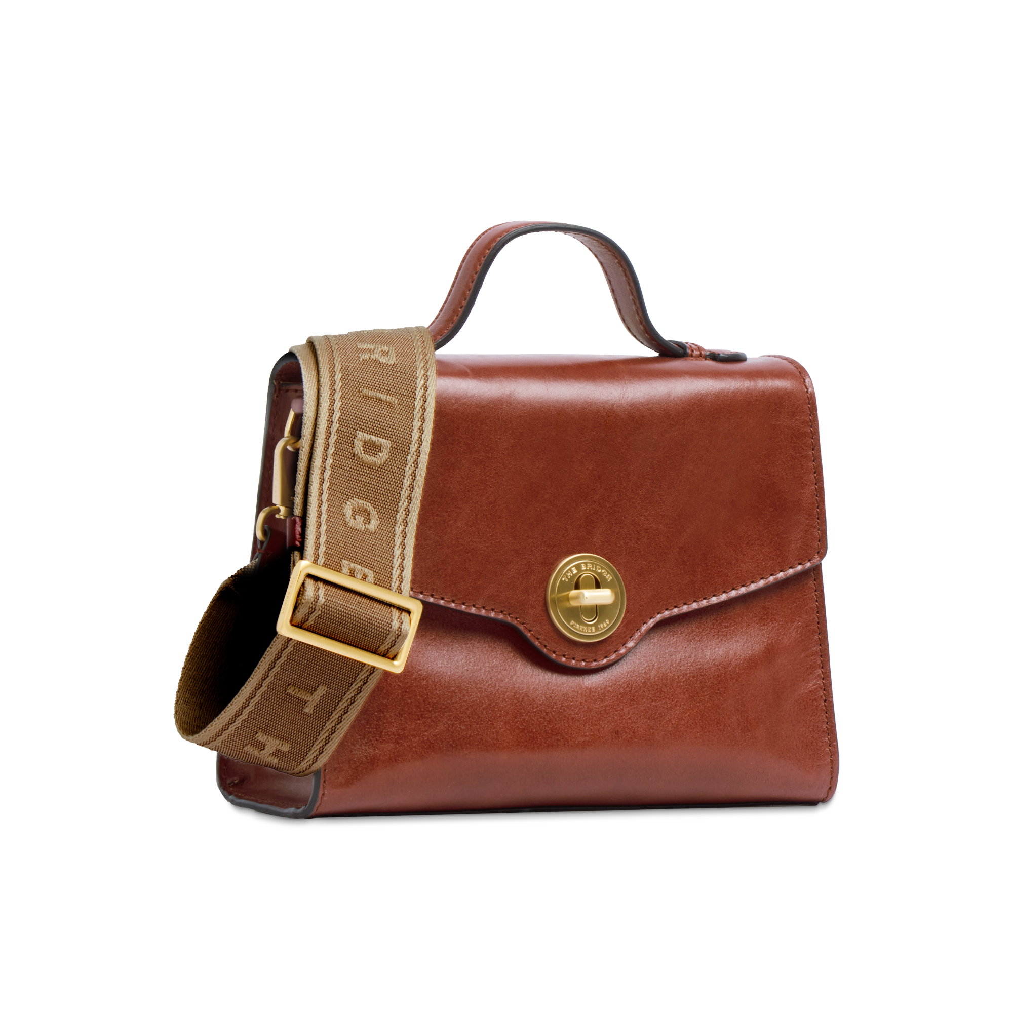the-bridge-irene-borsa-in-pelle-donna-con-tracolla-removibile-marrone-oro image 6