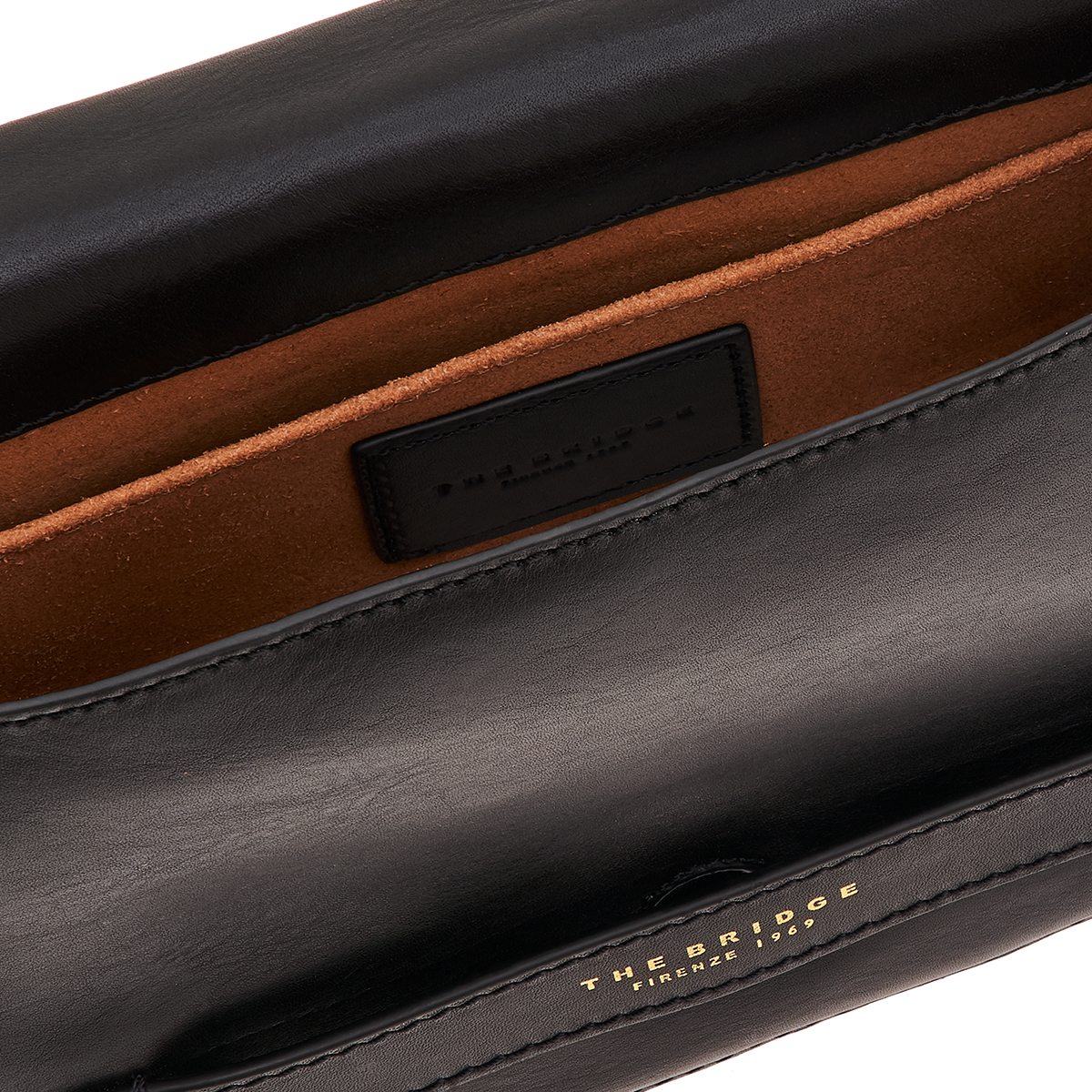 the-bridge-borsa-tracolla-pelle-donna-nera-strutturata image 2