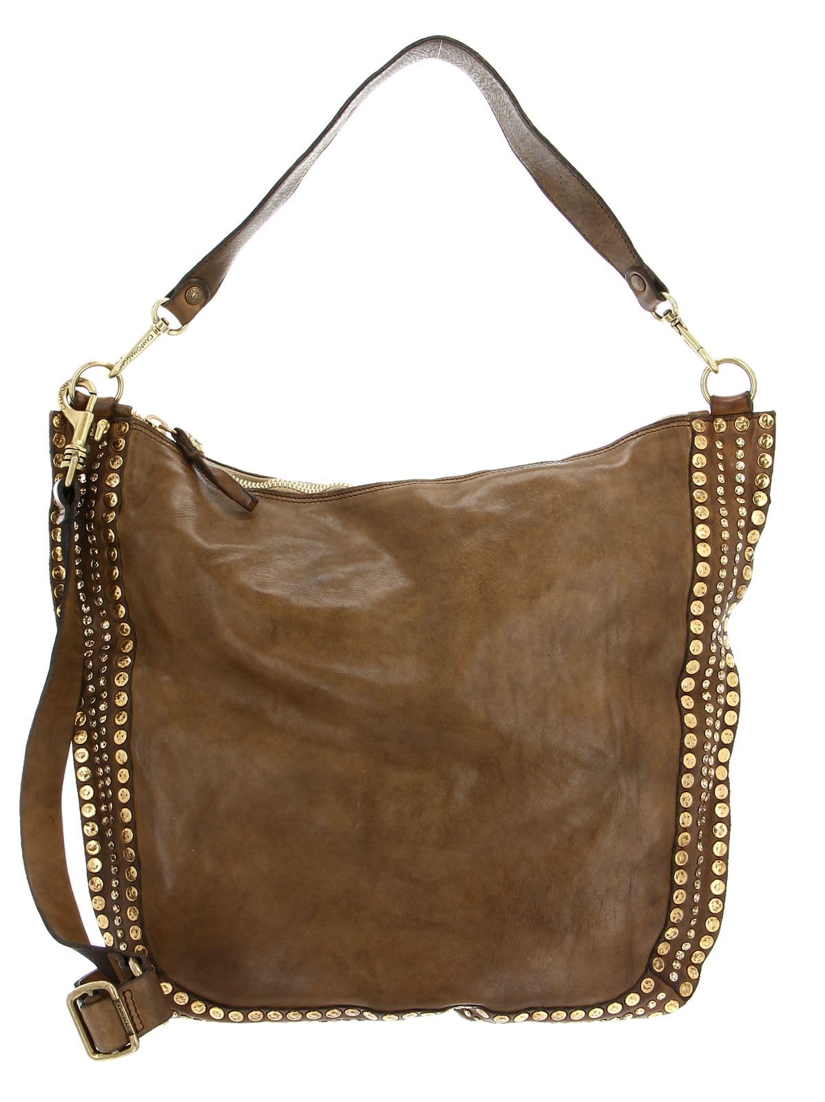 campomaggi-agnese-borsa-a-tracolla-in-pelle-verde-militare image 1