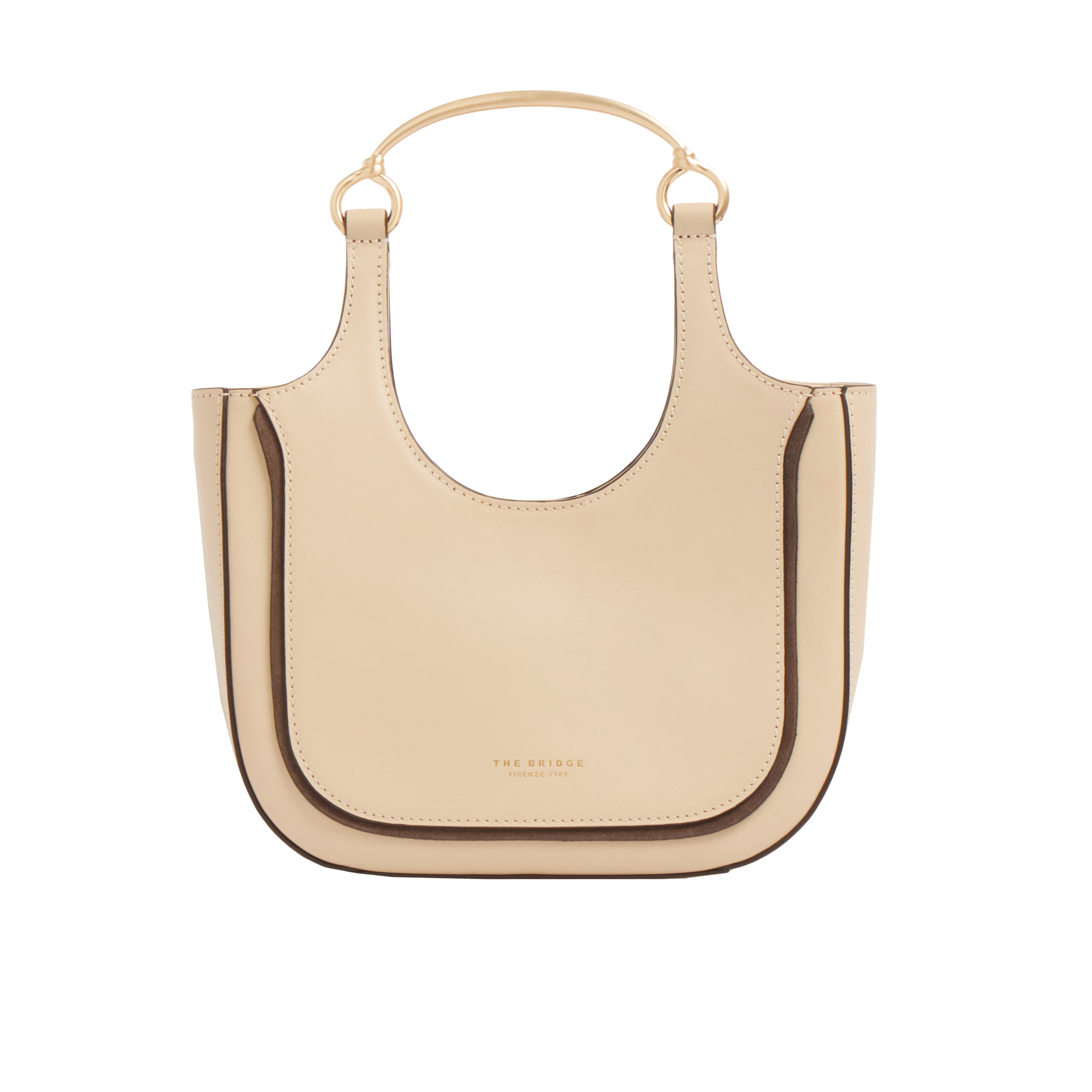 the-bridge-luce-borsa-hobo-mini-in-pelle-butter-oro-con-manico-gioiello image 1