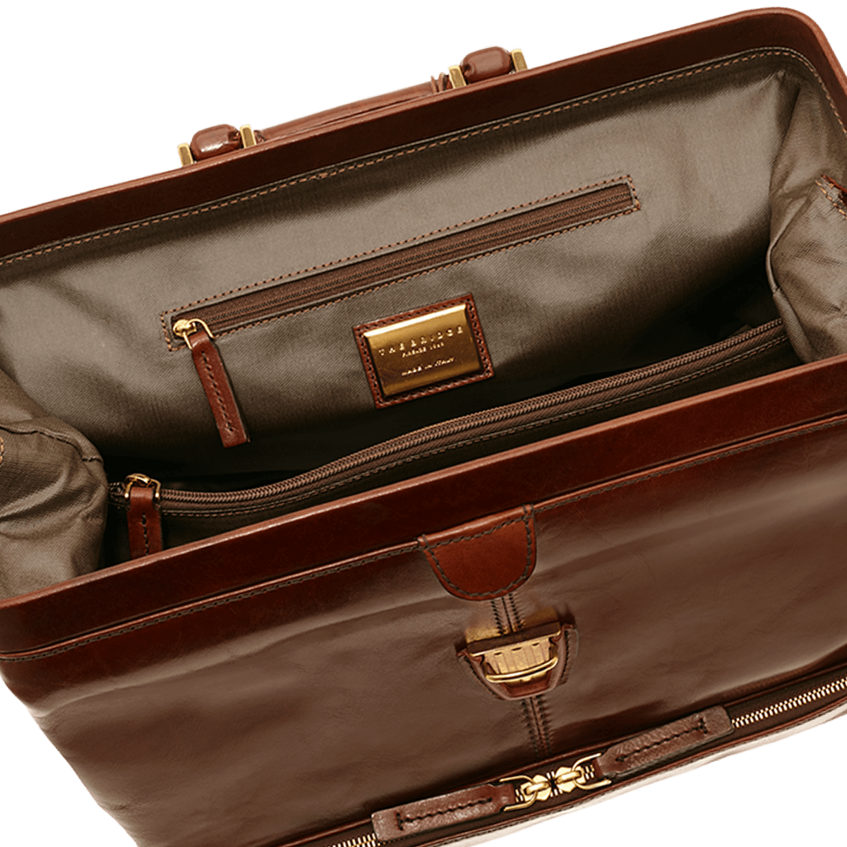 the-bridge-borsa-da-medico-in-pelle-marrone-oro image 2