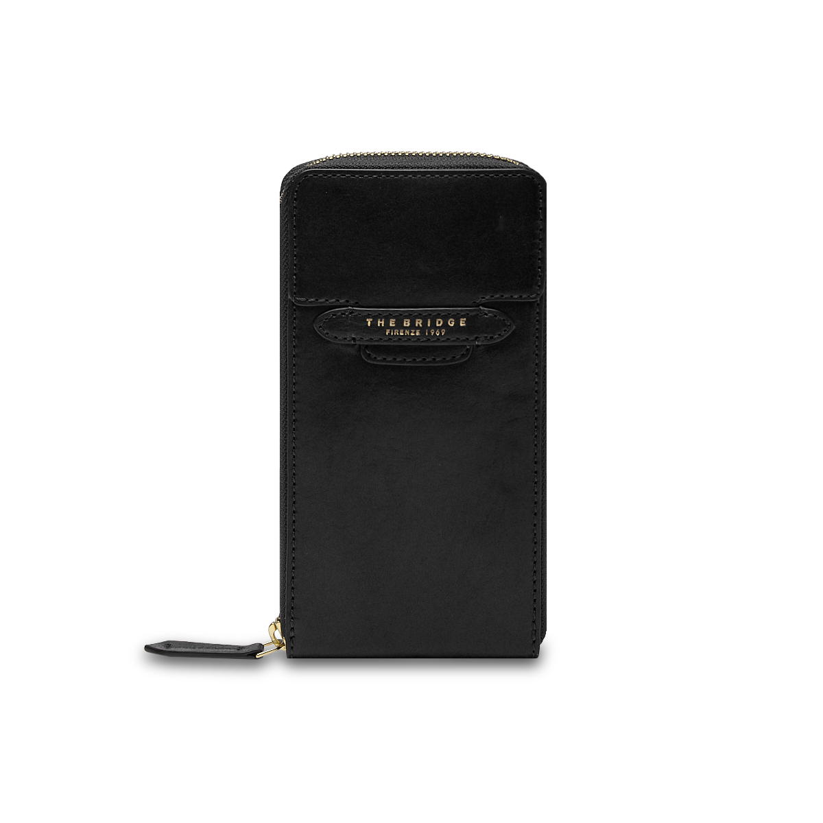 the-bridge-lucrezia-custodia-telefono-in-pelle-nero-oro image 1