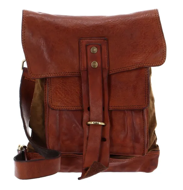 campomaggi-agnese-borsa-a-tracolla-crossbody-verde-militare-testa-di-moro-cognac image 1