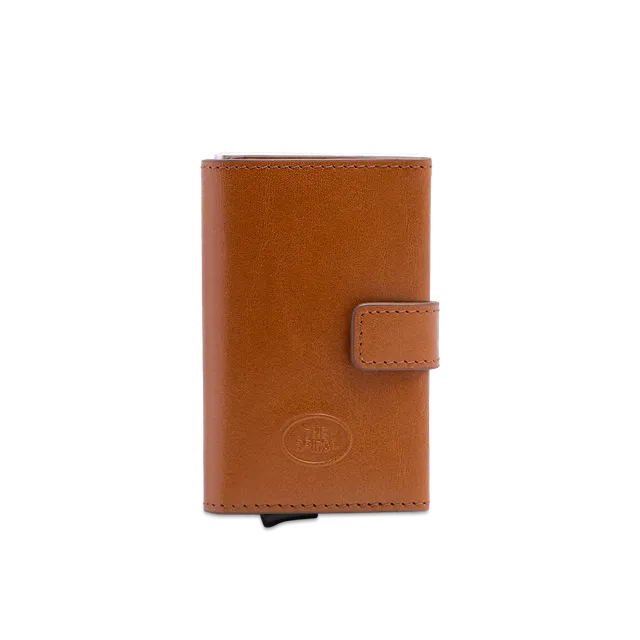 the-bridge-story-uomo-portacarte-in-pelle-a-scatto-con-rfid-cognac image 1