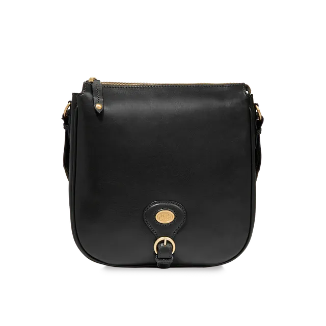 the-bridge-isadora-borsa-tracolla-donna-in-pelle-con-zip-nero-oro image 1