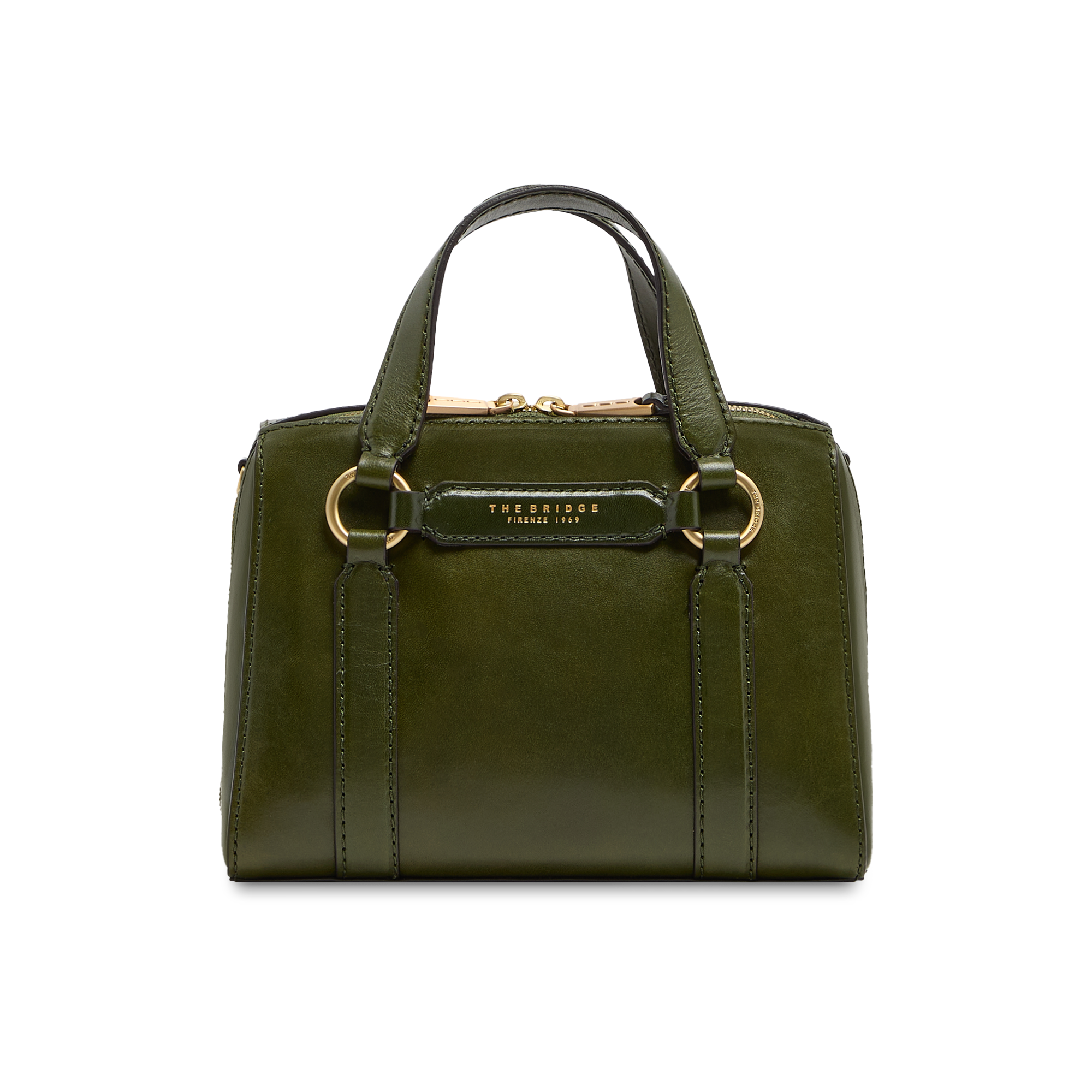 the-bridge-laura-borsa-a-mano-in-pelle-con-tracolla-removibile-maggiorana-oro image 1