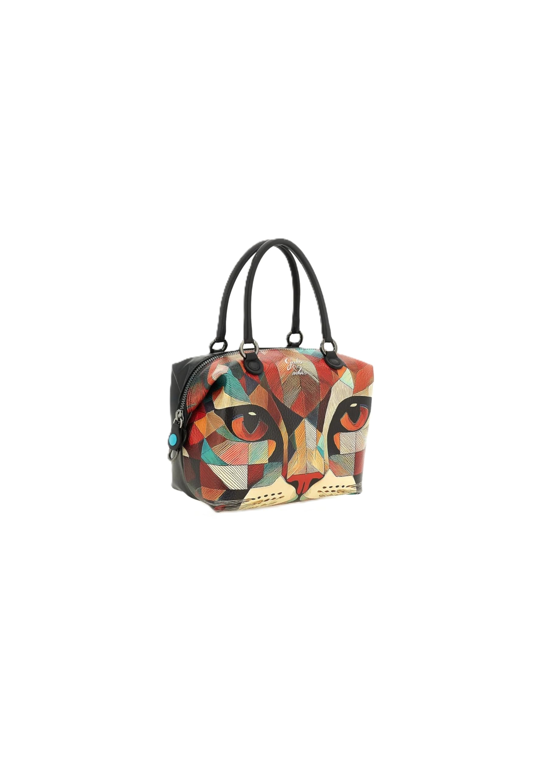 gabs-g3-plus-m-trip-borsa-a-mano-donna-in-pelle-gatto-geometrico-rosso-convertib image 3