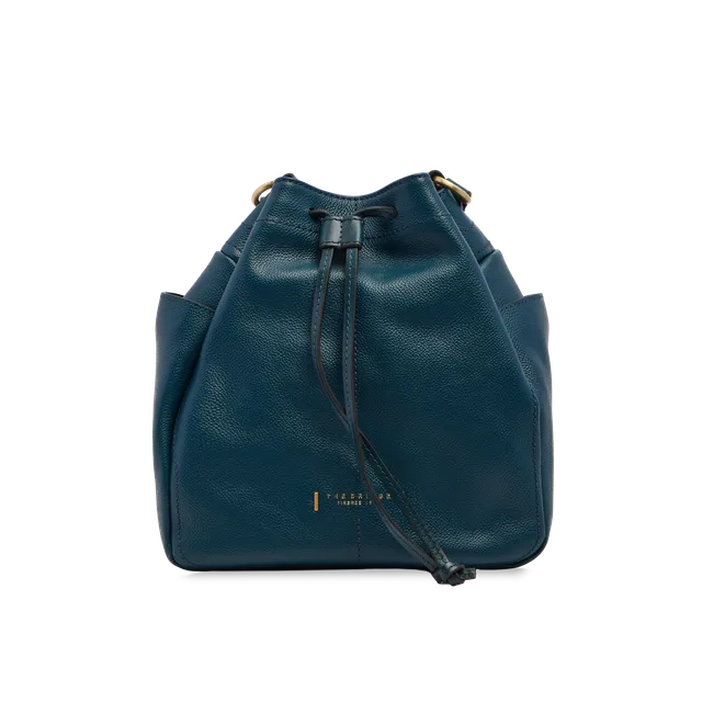 the-bridge-letizia-borsa-secchiello-pelle-pavone-con-oro-donna image 1