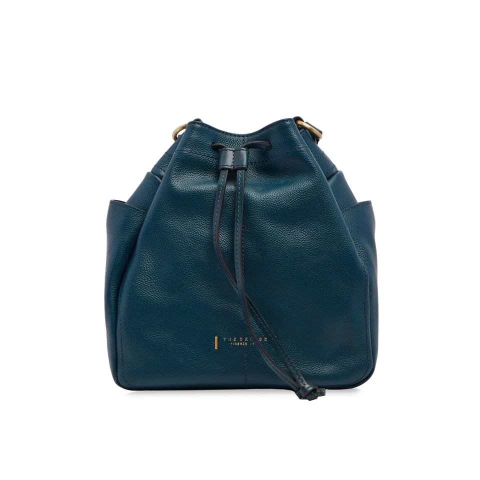 the-bridge-letizia-borsa-secchiello-pelle-pavone-con-oro-donna image 1