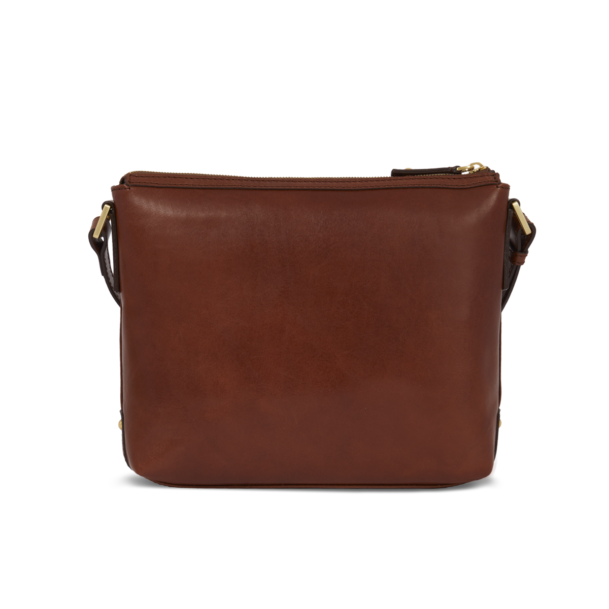 the-bridge-story-borsa-tracolla-donna-in-pelle-marrone-oro-con-zip image 3