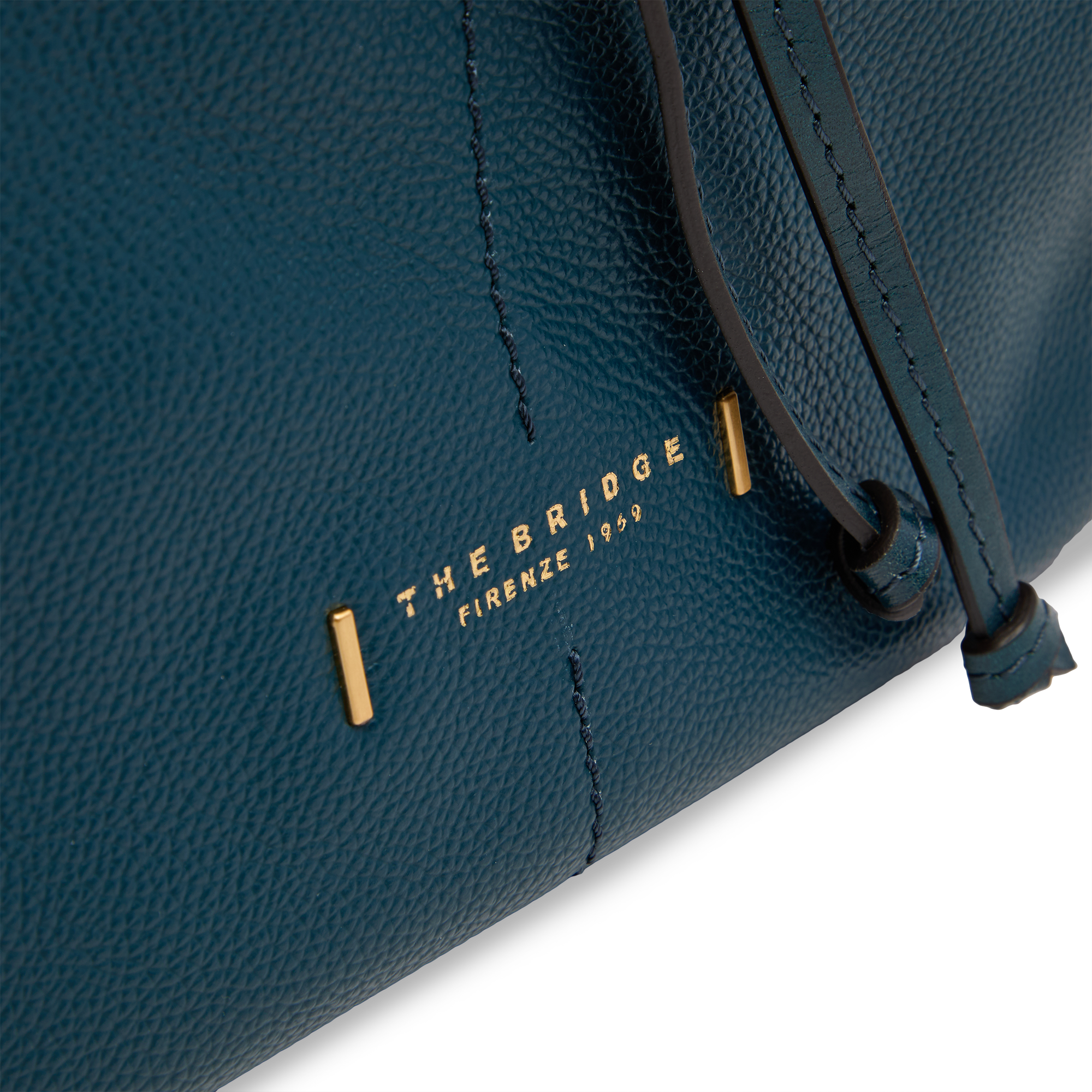 the-bridge-letizia-borsa-secchiello-pelle-pavone-con-oro-donna image 5
